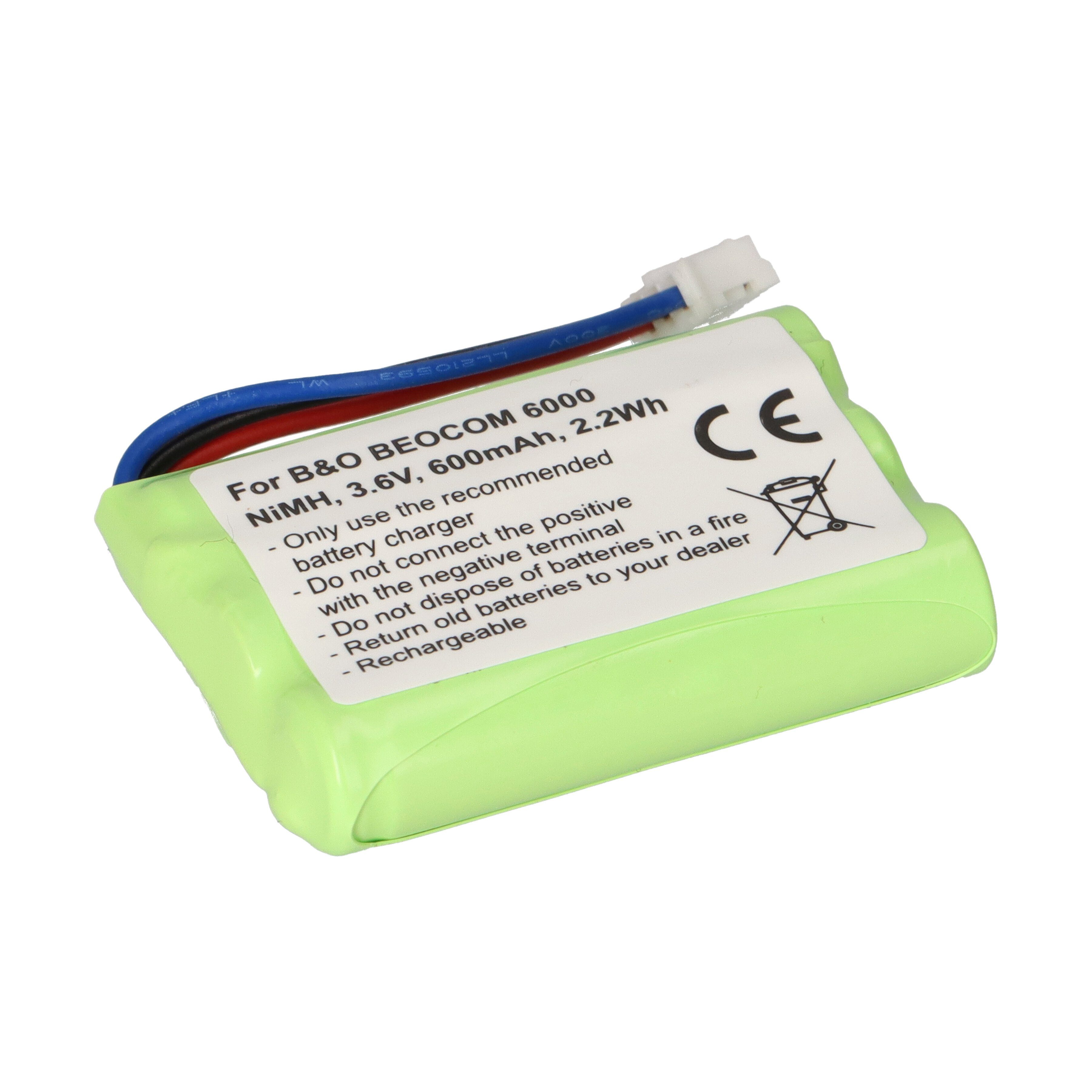 Akkuman.de Akku passend für BANG & OLUFSEN BEOCOM 6000 3,6V 600mAh Akkupacks