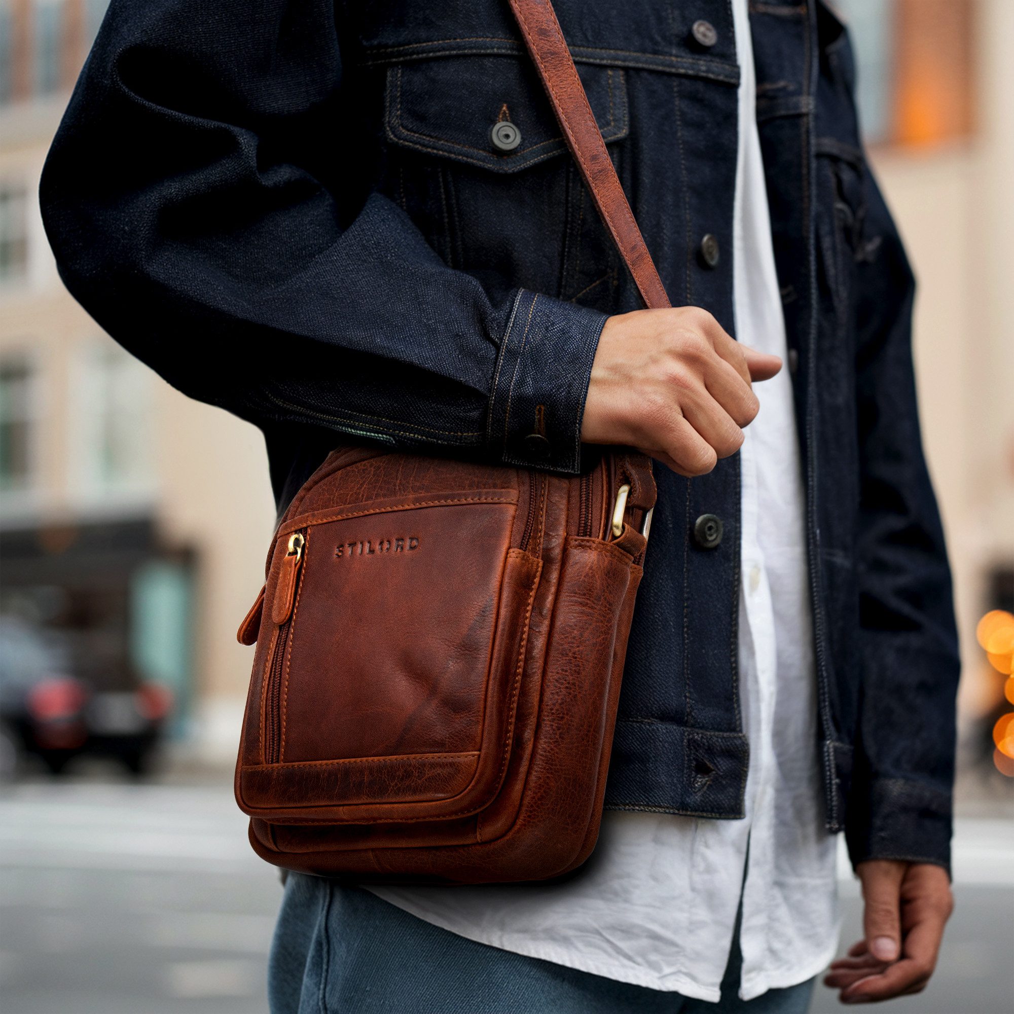 STILORD Schultertasche "Salva" Kleine Ledertasche Herren Umhängetasche Lede günstig online kaufen
