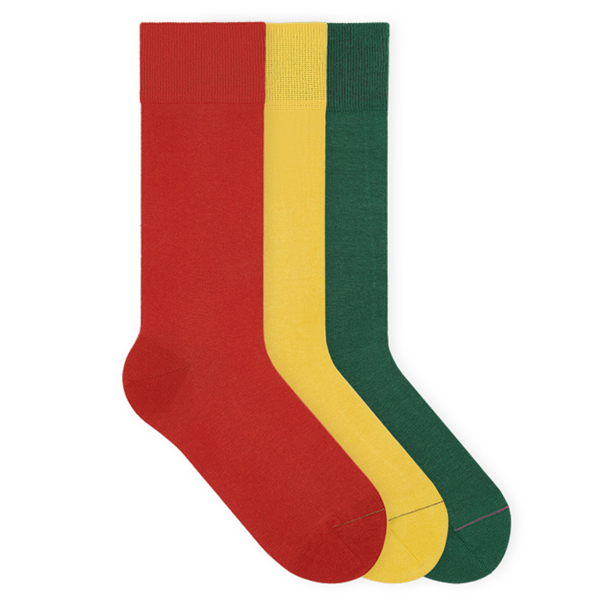 von Jungfeld Socken SIGNATURE Set Bio-Baumwolle 35-46 Unisex (3-Paar, 3 Paar) Lange einfarbige Socken aus Bio-Baumwolle