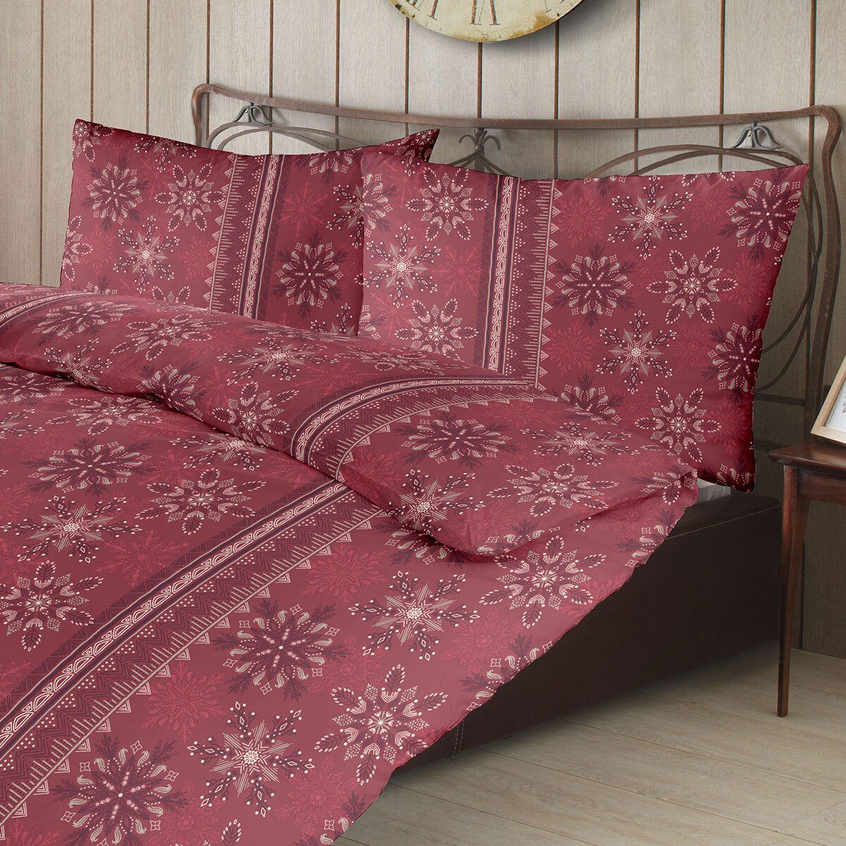 TRAUMSCHLAF Bettwäsche Sterne und Schneeflocken, Biber, günstig online kaufen