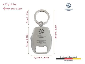 VW Collection by BRISA Schlüsselanhänger Volkswagen Schlüsselring mit Flaschenöffner im Käfer Design, Softemaille/Vernickelt