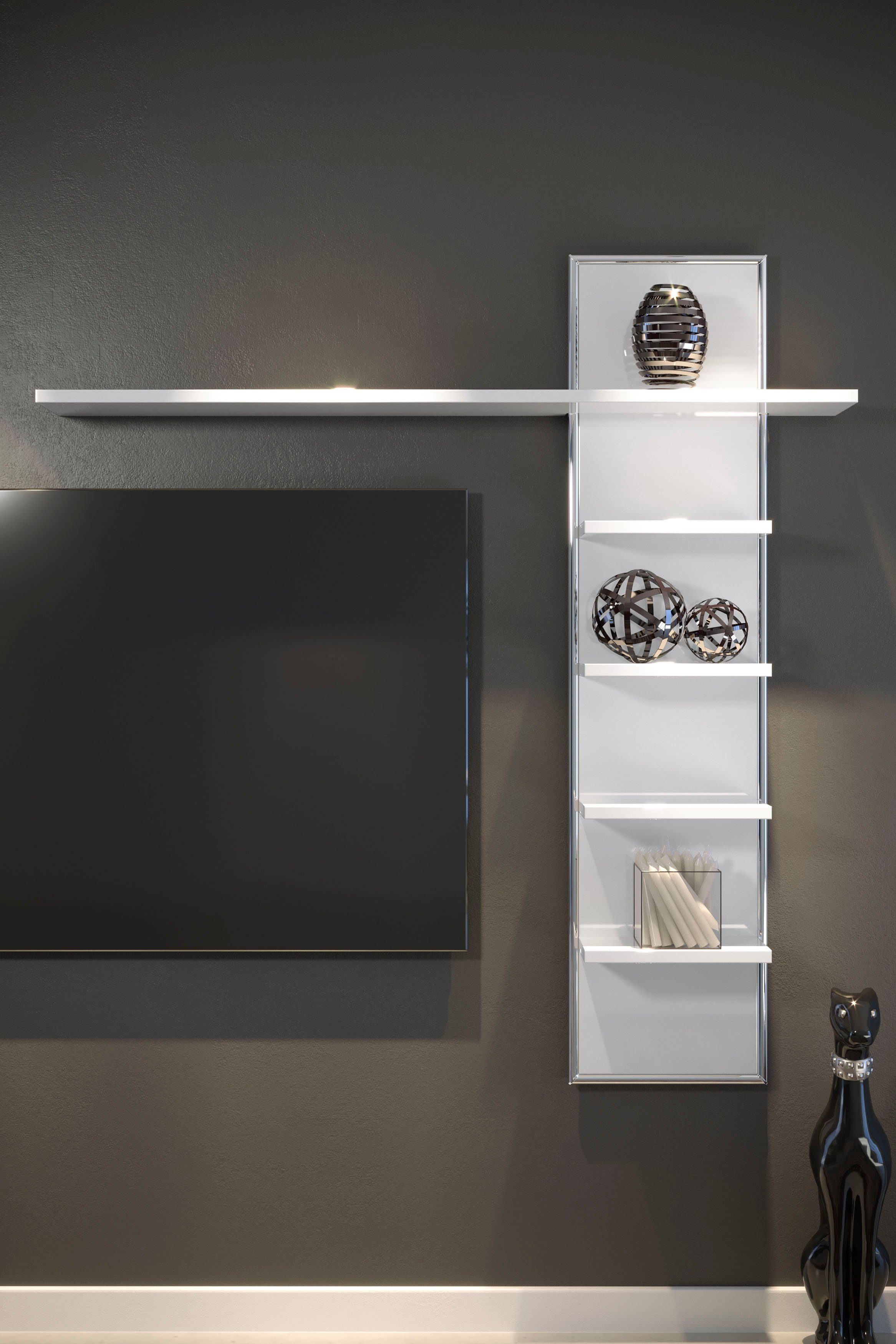 Regal aus 1-tlg., Hochglanzoptik Places Italien elegante of Style Imperia,