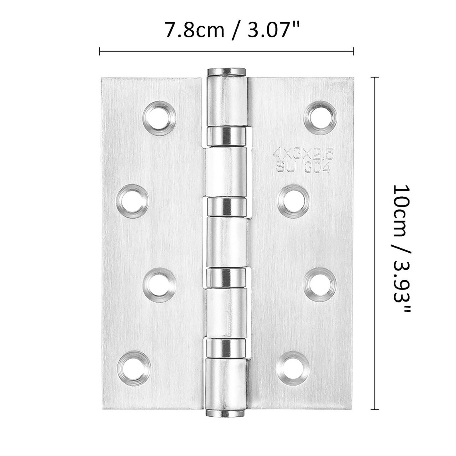 BlingBin Möbelbeschlag 2x Edelstahl Scharniere 125mm(5*3*3) Türband  Türscharnier Edelstahlscharniere Beschlag, für Massive Türen innen außen (2  St)