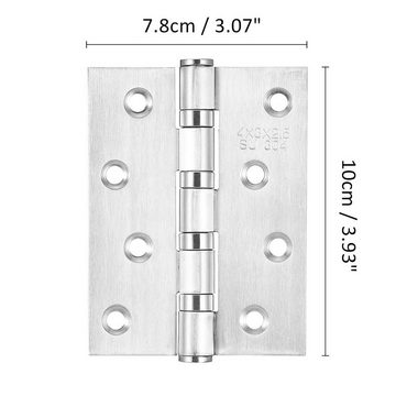BlingBin Möbelbeschlag 2x Edelstahl Scharniere 125mm(5*3*3) Türband Türscharnier Edelstahlscharniere Beschlag, für Massive Türen innen außen (2 St)