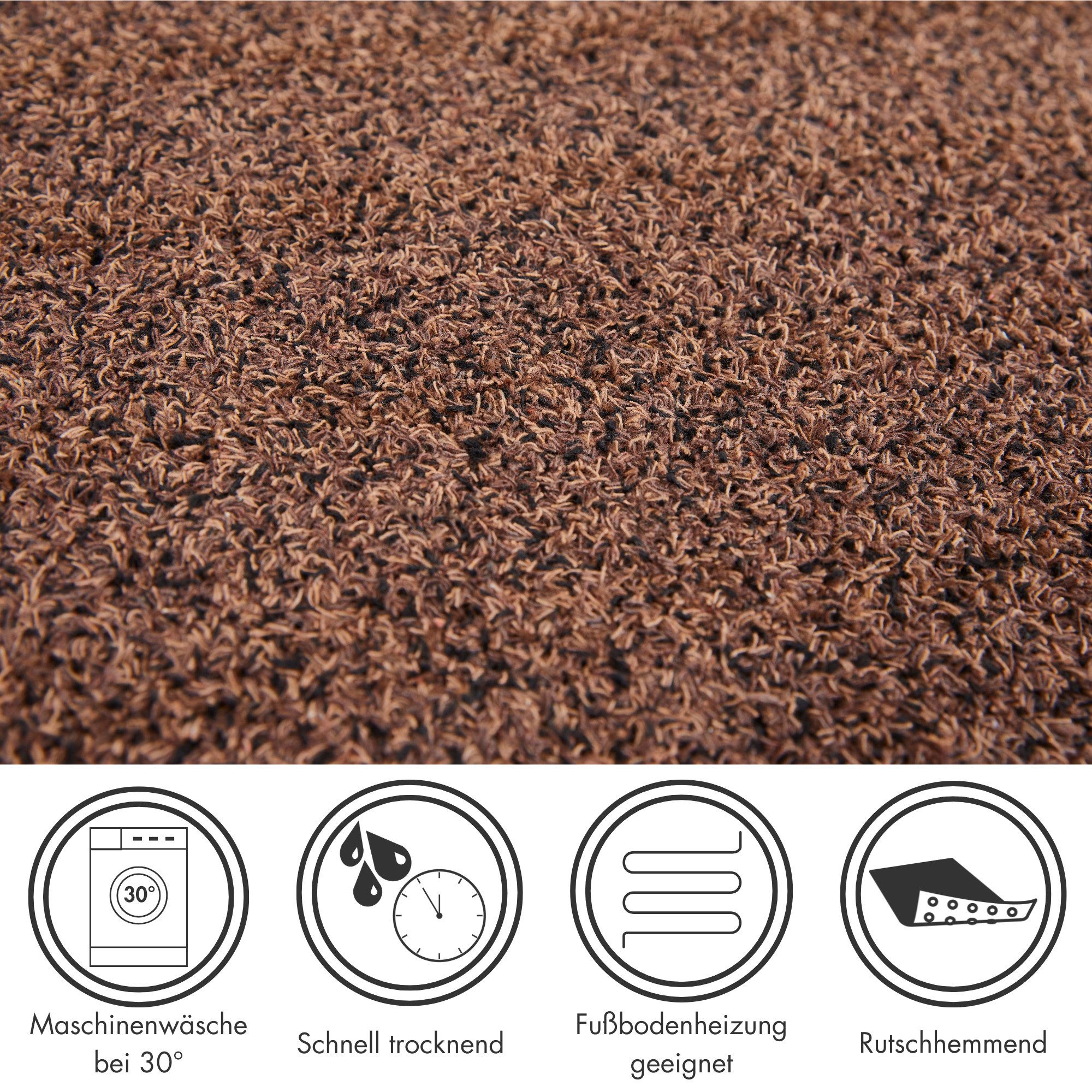 OTTO home Fußmatte Sydney, Made in Netherlands, rechteckig, Höhe: 6 mm, Schmutzfangmatte, melierte Optik, rutschhemmend, für In- und Outdoor