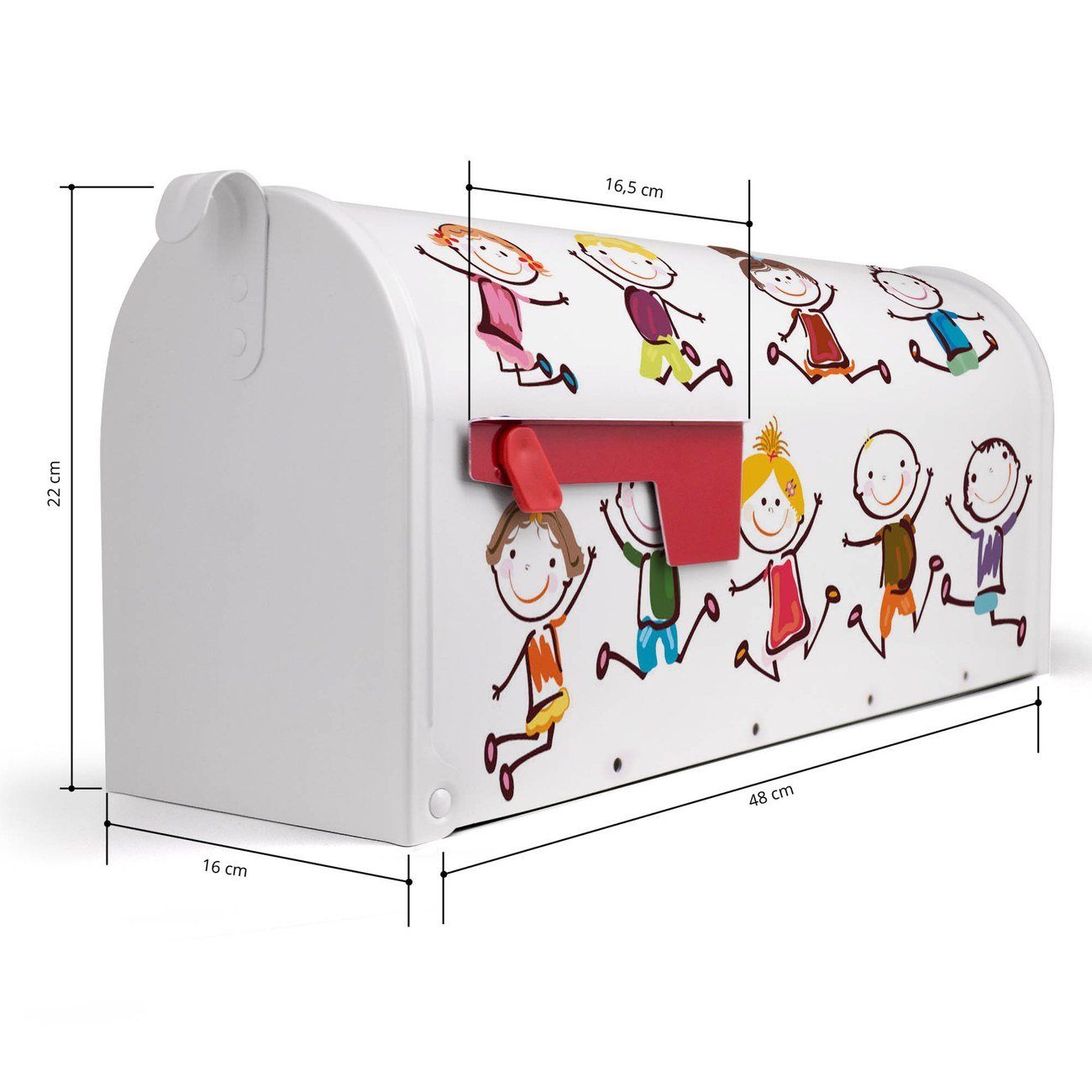 Thumbnail - banjado Amerikanischer Briefkasten Mailbox Happy Kids (Amerikanischer Briefkasten, original aus Mississippi USA), 22 x 1...