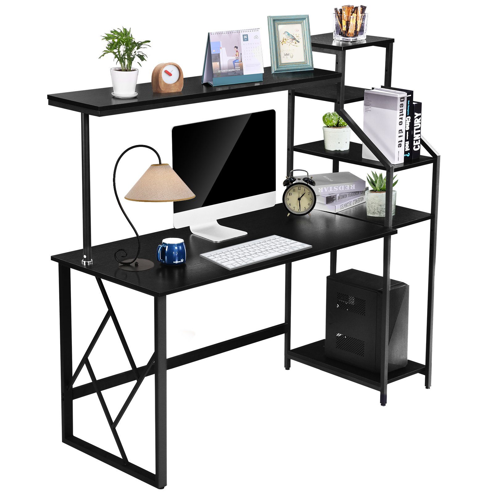 Schreibtisch PC Computertisch Bürotisch Arbeitstisch Büromöbel Lagerung Regal DE 