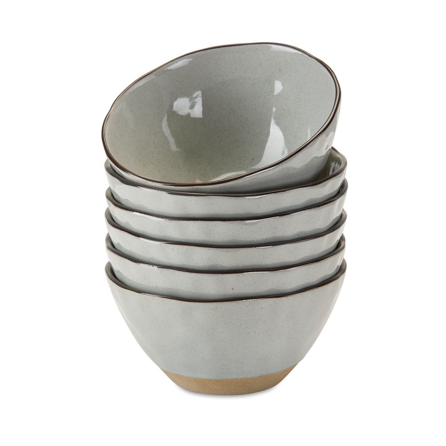 Mirabeau Geschirr-Set Schüssel 6er Set Biarré grau, Steinzeug