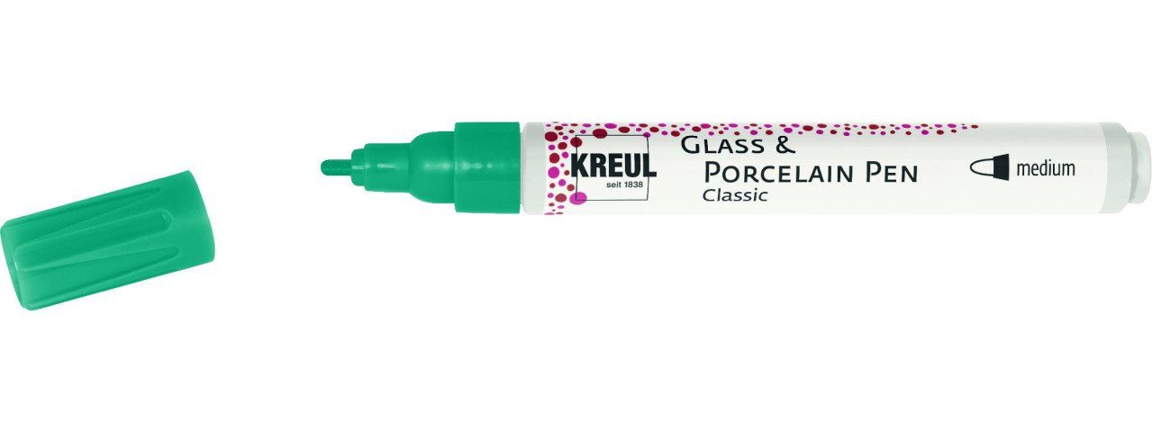 Kreul Künstlerstift Kreul Glass mm 2-4 türkis, Pen & Classic Porcelain