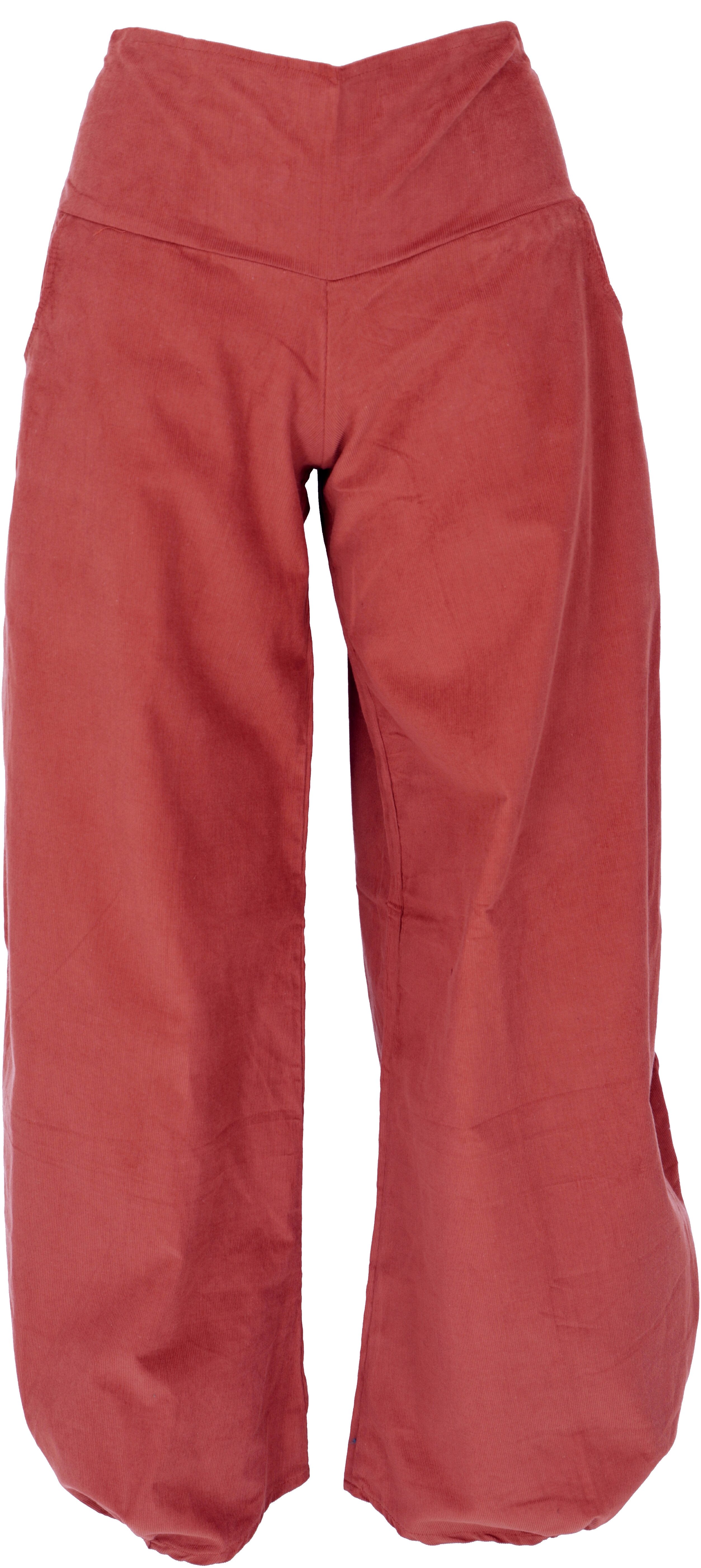 Guru-Shop Relaxhose Weite Cord Pluderhose, Feincord günstig online kaufen