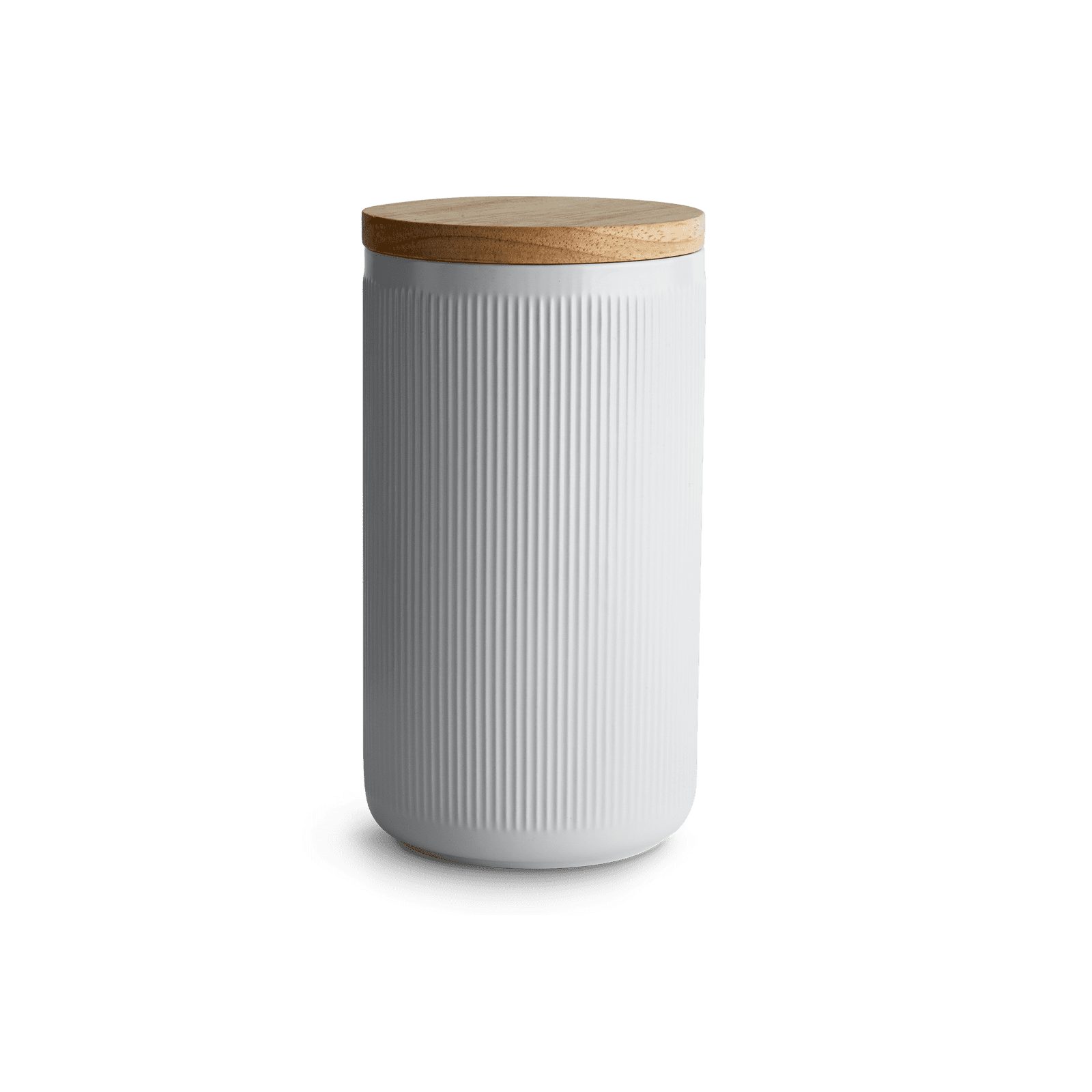 Springlane Vorratsdose SPRINGLANE Keramik Vorratsdosen mit Holzdeckel Stripes, 10,1 x 18,3 cm, Keramik, Holz, Silikon