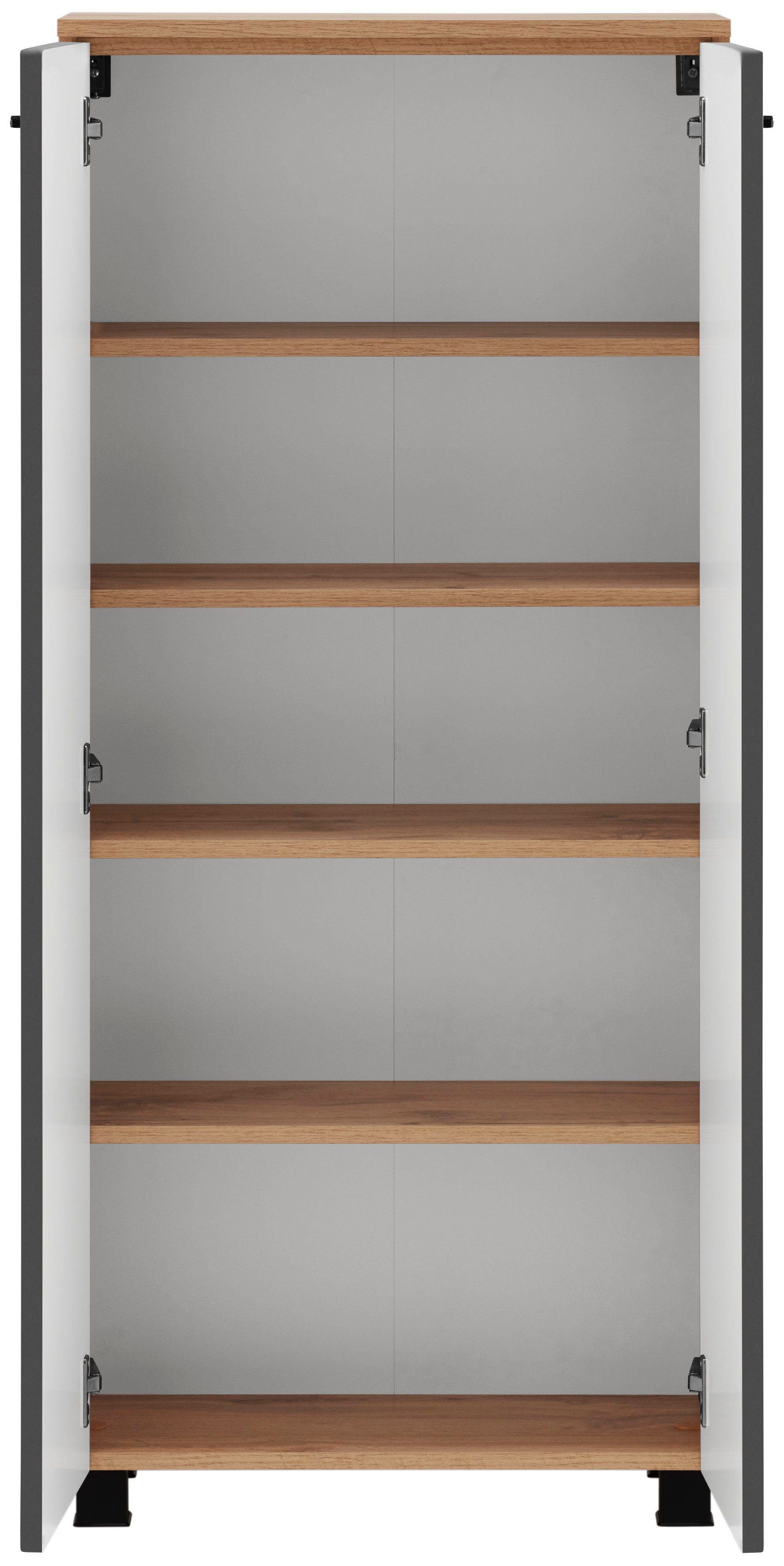welltime Midischrank Trento, verschiedene Ausführungen und Farben Badmöbel, Badschrank, 60 cm breit, 2 Türen, viel Stauraum