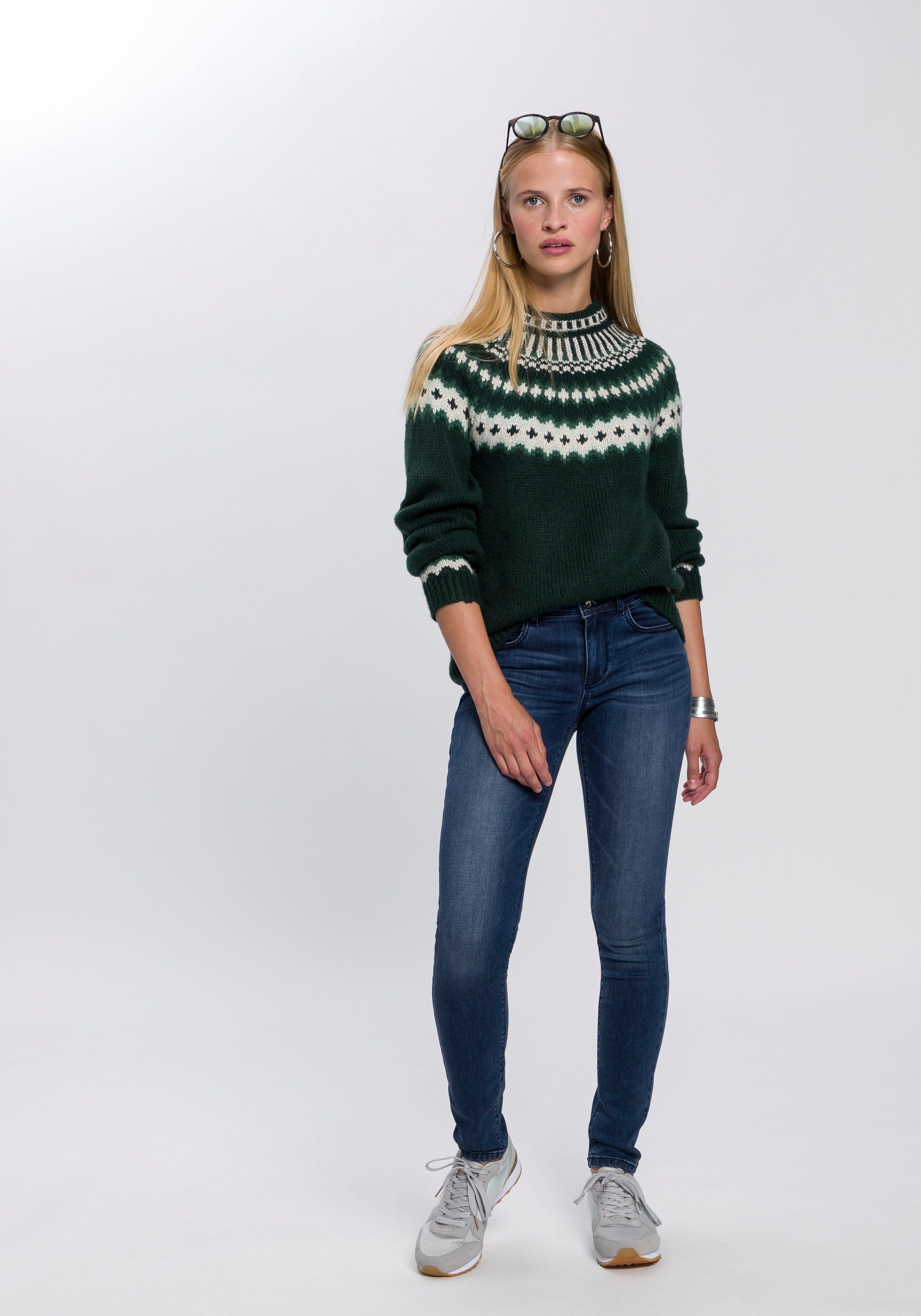 TOM TAILOR Skinny-fit-Jeans Alexa Skinny mit Doppelknopf-Verschluss