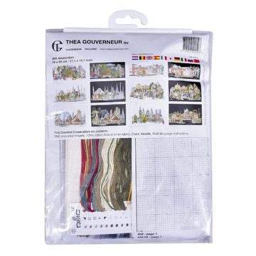 Thea Gouverneur Kreativset Thea Gouverneur Kreuzstich Stickpackung "Amsterdam Zählstoff", Zählmus, (embroidery kit by Marussia)