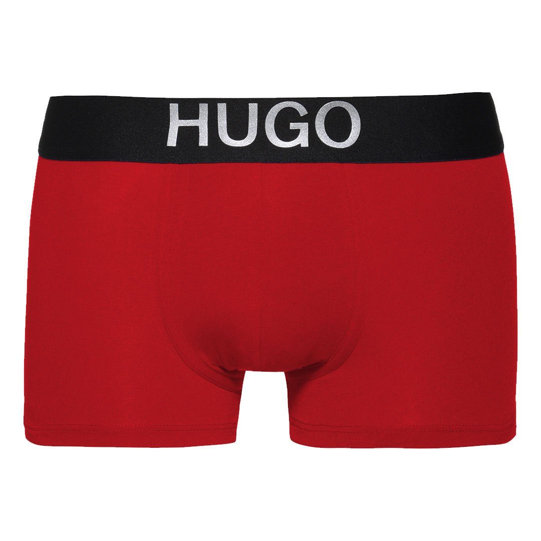 großem Bund am Silikon-Logo HUGO / Trunk 602 red Trunk silver mit (1-St)