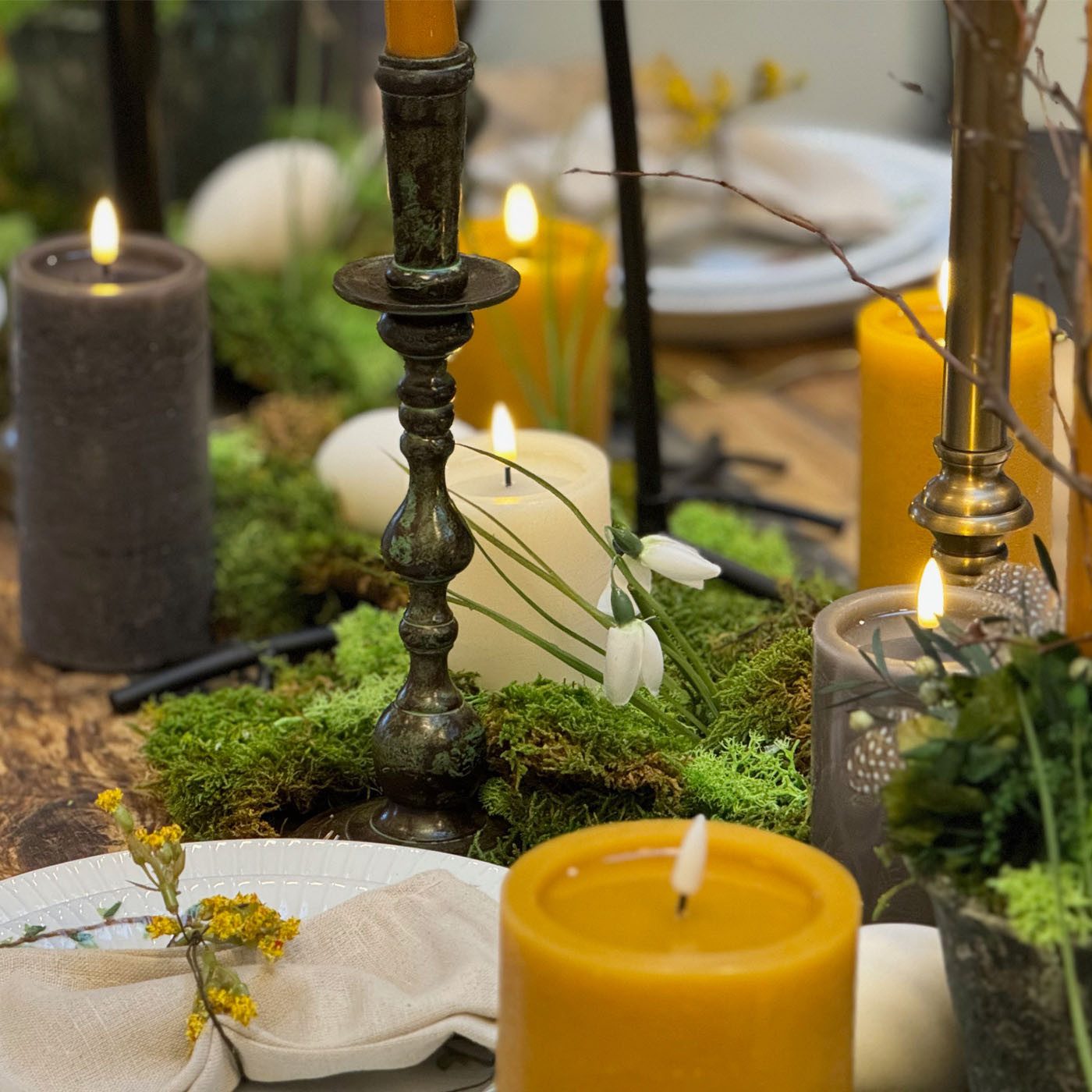 ReWu LED-Kerze Deluxe Homeart Unique Stumpenkerzen