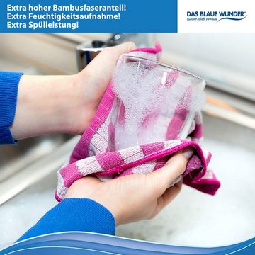 Das Blaue Wunder® Spültuch EXTRA aus Bambusfasern für Küche und Haushalt, Spülen und Trocknen, Waschbar bis 95°C