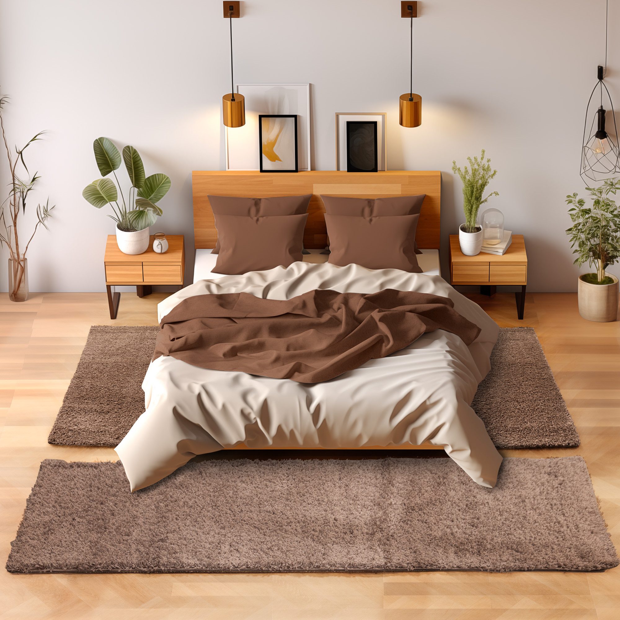 SIMPEX24 Hochflor-Bettumrandung Unicolor - Einfarbig, Höhe günstig online kaufen
