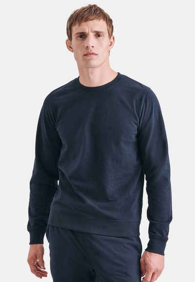 seidensticker Pyjamaoberteil Herren (1-tlg) Sweatshirt - Baumwolle - Sweater aus Heavy Jersey, Weiche Bündchen