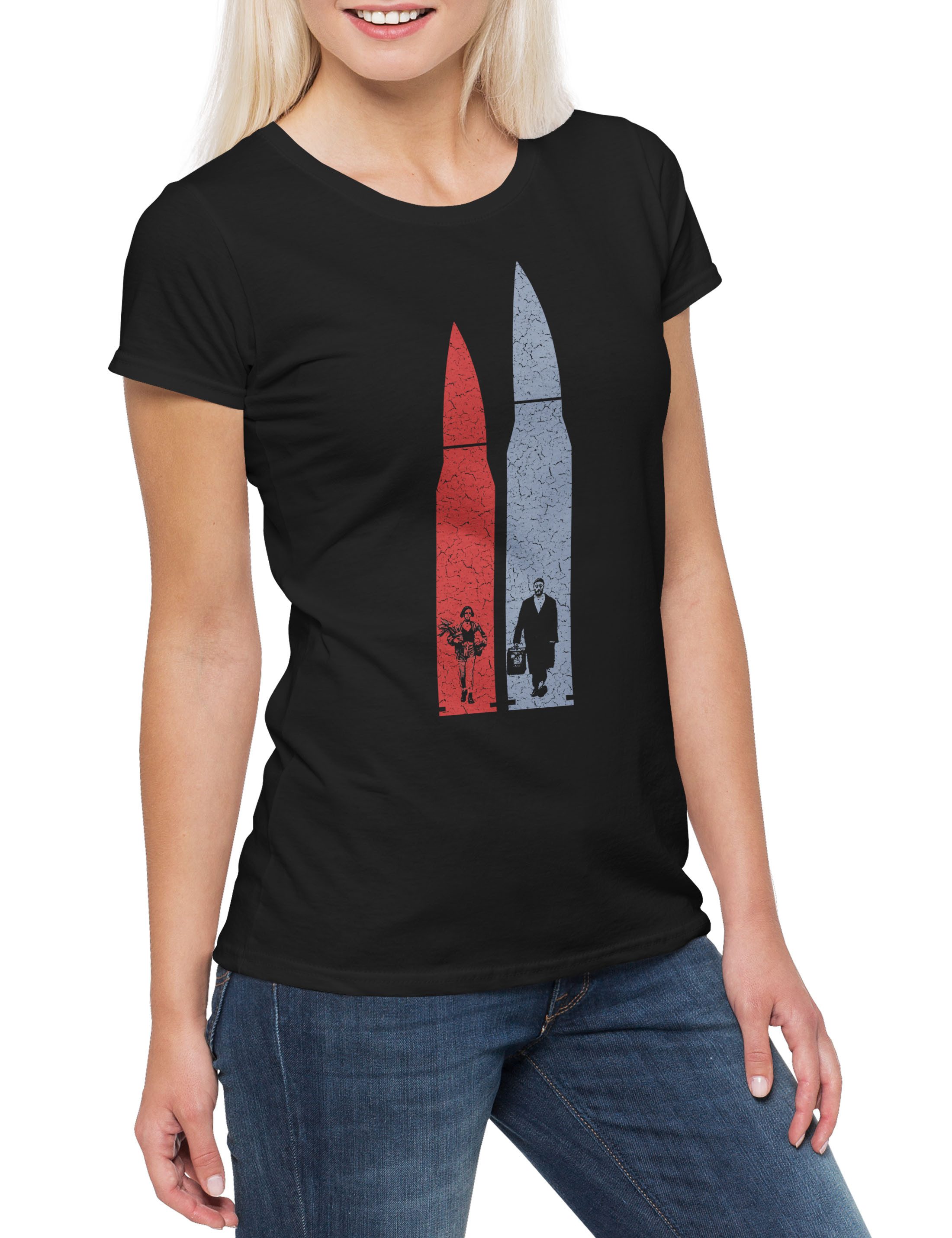 Print-Shirt L & M Damen T-Shirt der The Fun Profi Professional Movie Film Léon