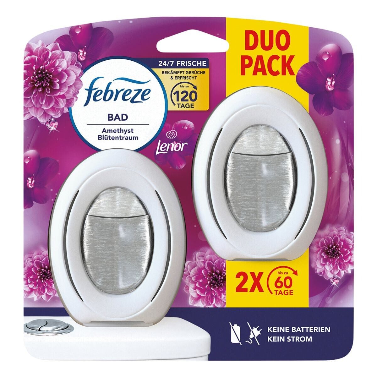 Febreze Raumduft Lenor Amethyst Blütentraum (2-St), Duftspender für bis zu 60 Tage