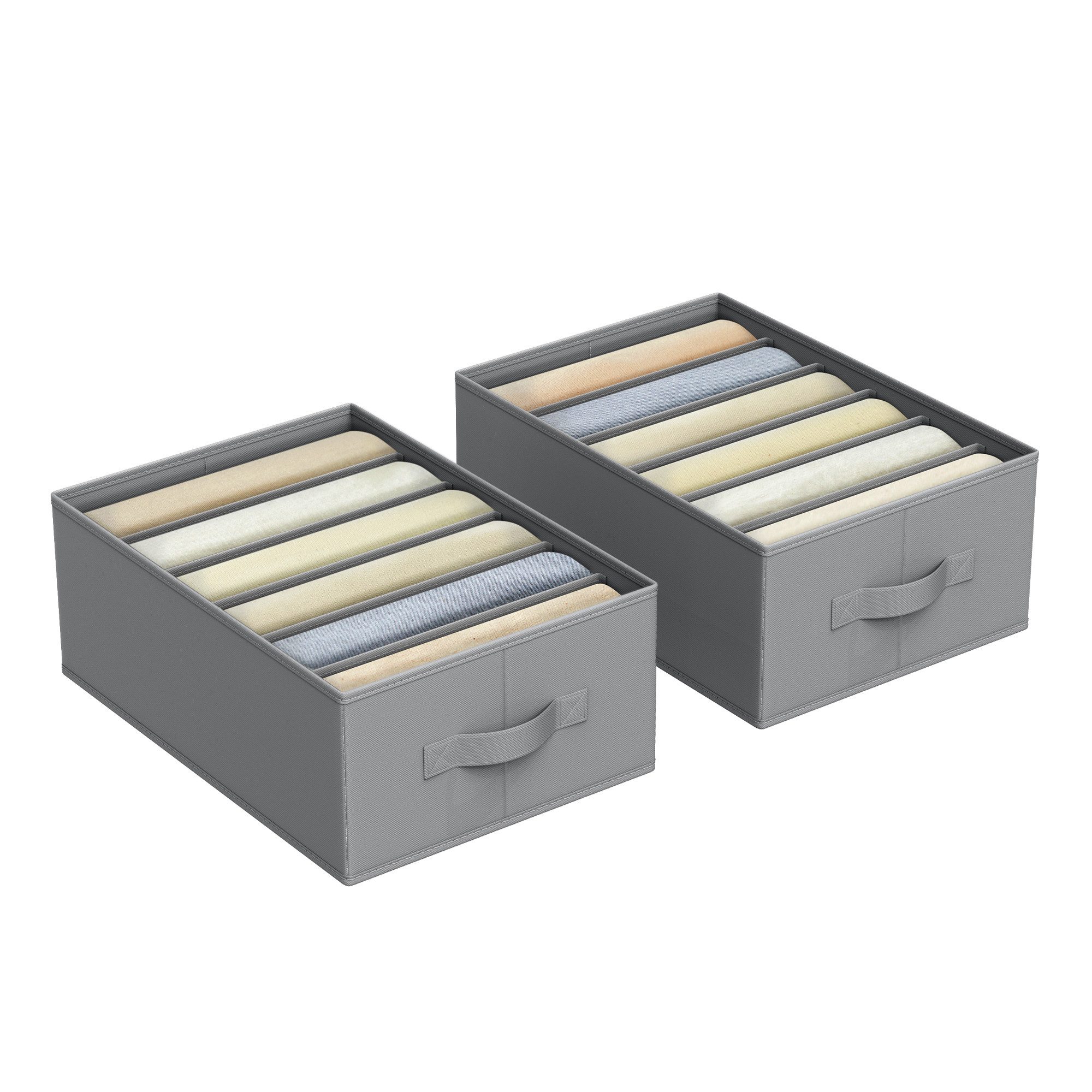 SONGMICS Aufbewahrungsbox Schubladen-Ordnungssystem, Taubengrau, 2 St