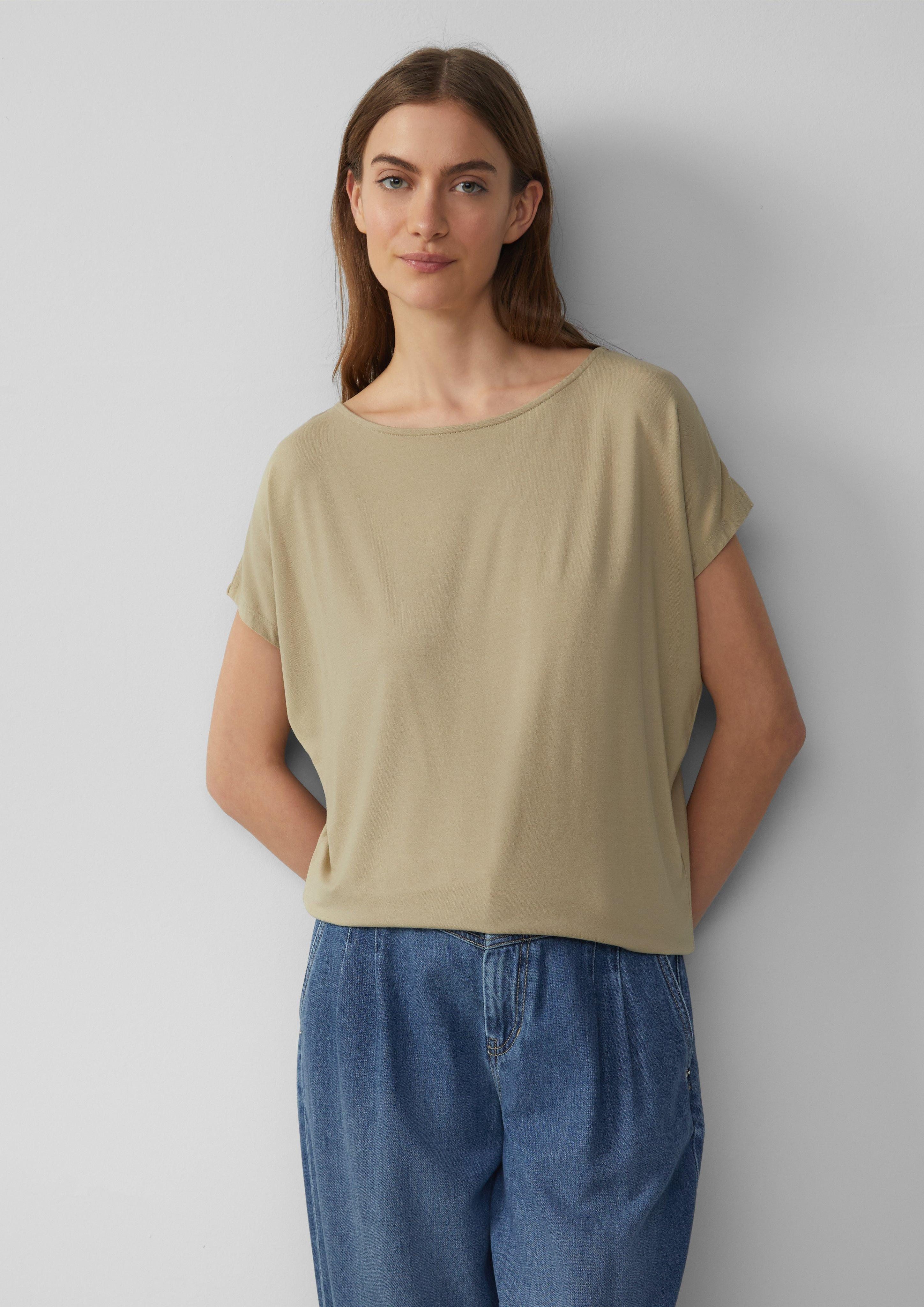 s.Oliver Shirttop Viskosemix-T-Shirt im Relaxed Fit günstig online kaufen