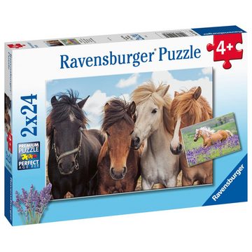 Ravensburger Puzzle Pferdeliebe 2 x 24 Teile, Puzzleteile