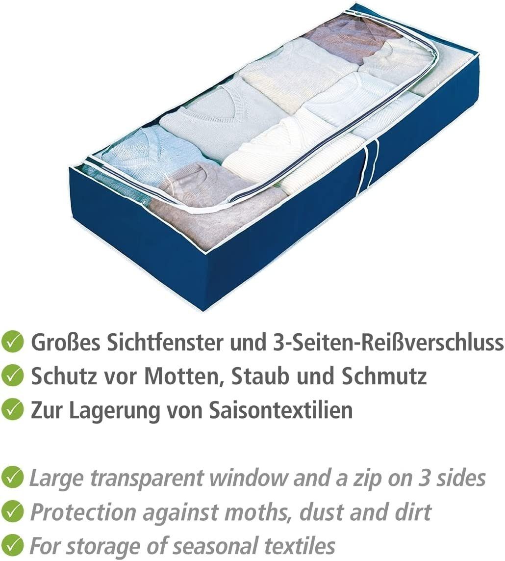 Sichtfenster Aufbewahrungstasche Textilien, WENKO Unterbettkommode mit Unterbettkommode, Air,
