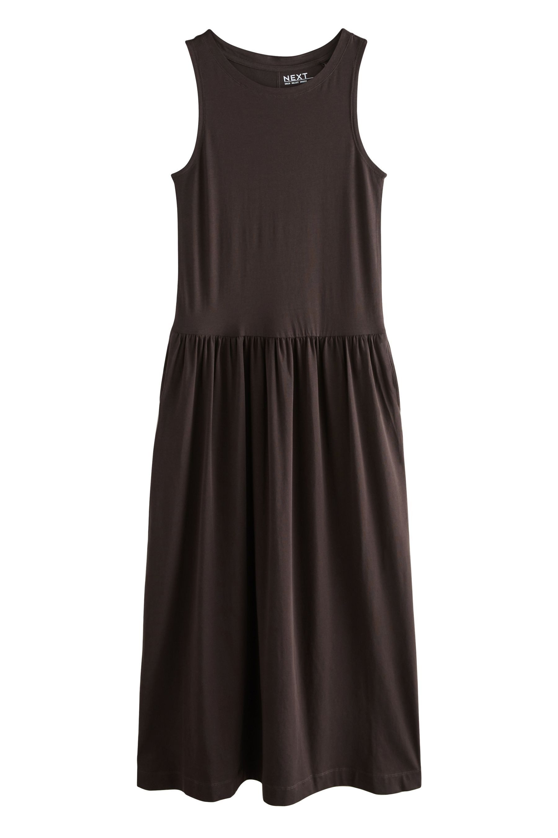 Next Jerseykleid Jersey-Maxikleid mit tief angesetzter Taille (1-tlg)