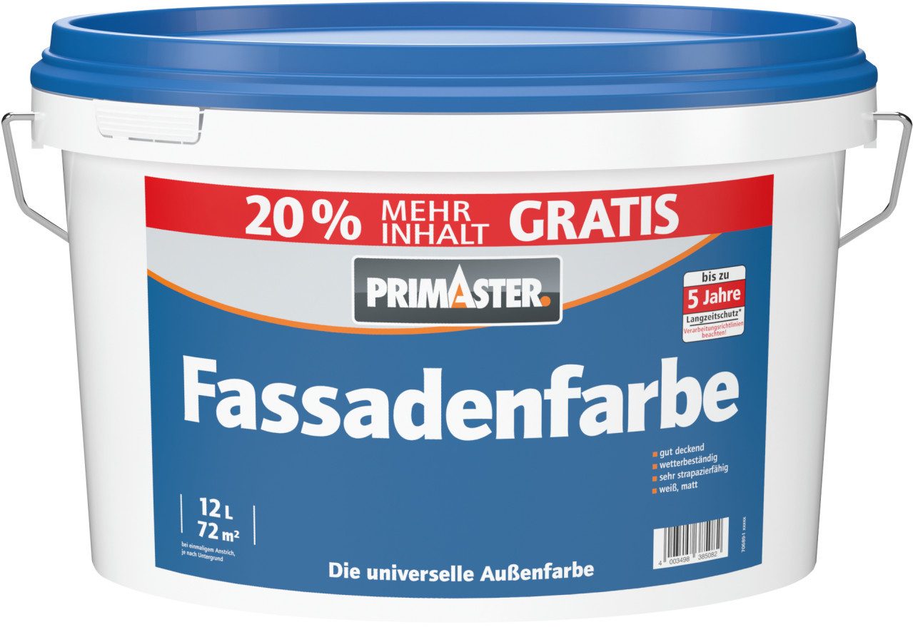 Primaster Fassadenfarbe Primaster Fassadenfarbe 12 L weiß matt