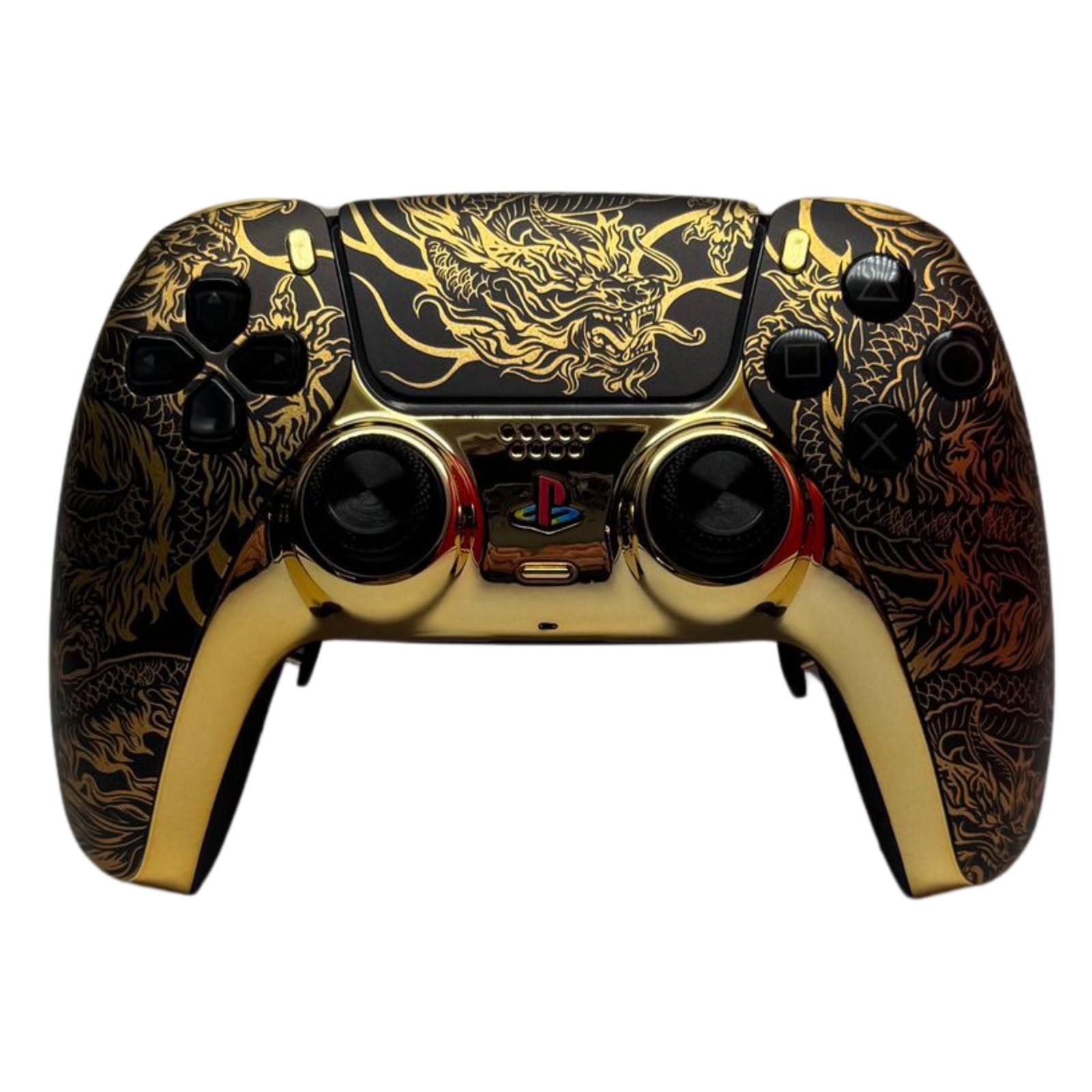 Dark Golden Dragon Paddles,Digital Tasten & Mouseclick Trigger PlayStation 5-Controller