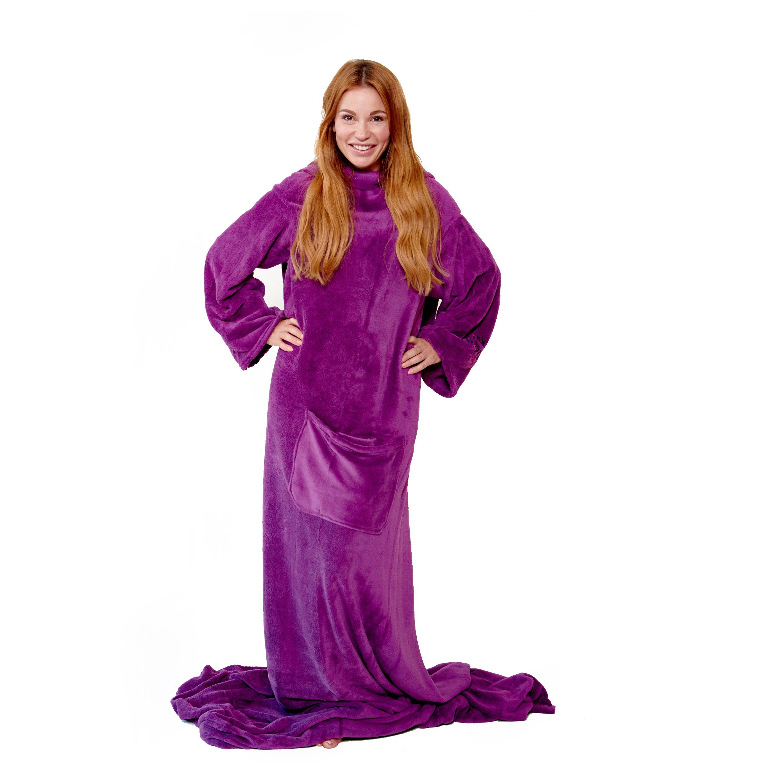 Wohndecke Ärmeldecke Snug Me Deluxe Kuscheldecke, Pink Papaya, besonders weich und pflegeleicht