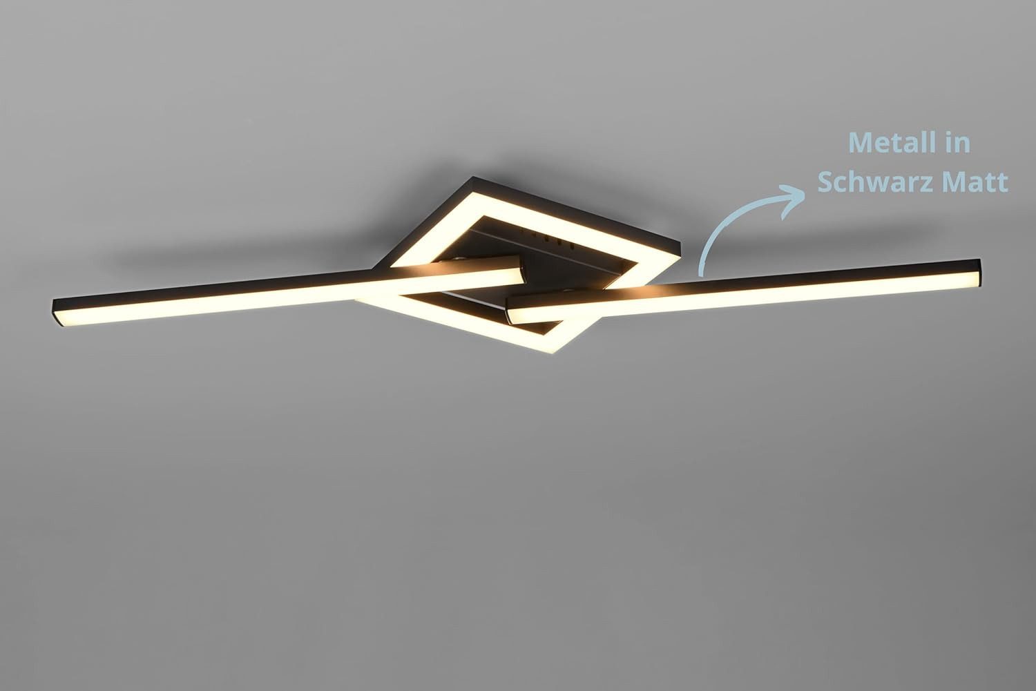 lightling LED Deckenleuchte Viallo, LED fest integriert, Warmweiß, schwenkbar, IP20 Indoor, Wand- und Deckenmontage, schwarz matt