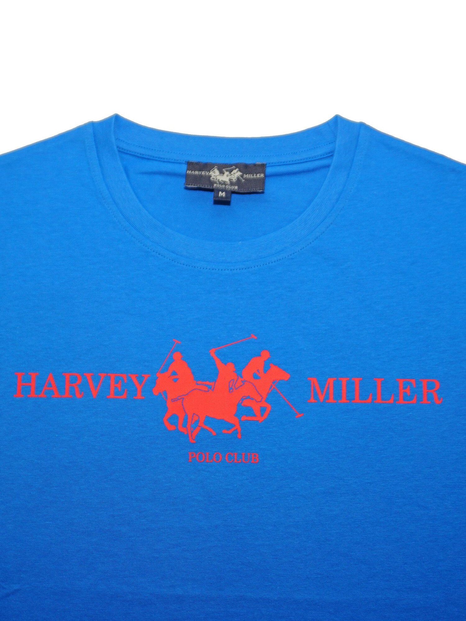 T-Shirt blau HM Rundhals Harvey Basic T-Shirt Miller Shortsleeve