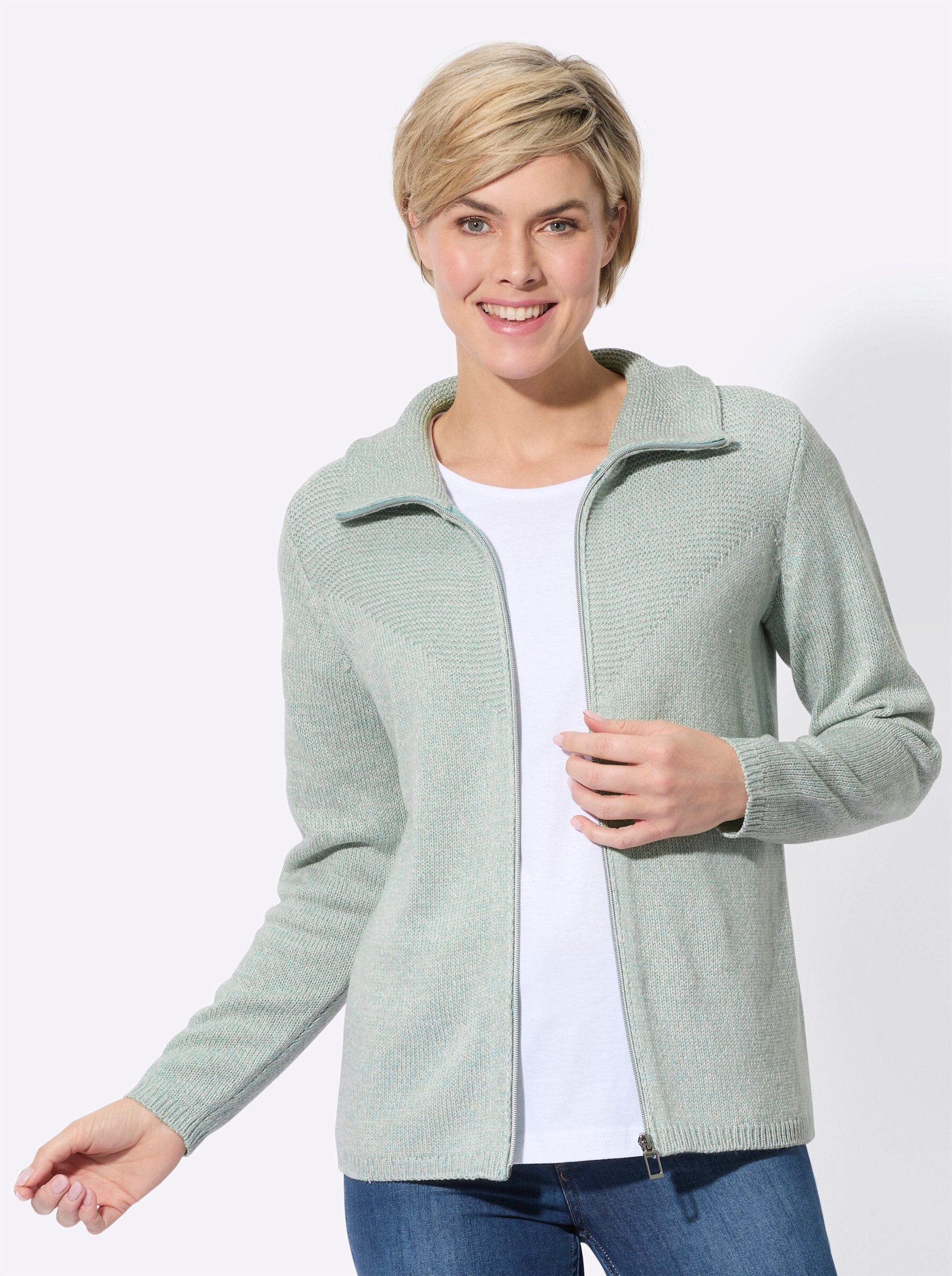 Witt Strickjacke Strickjacke Langarm Jersey