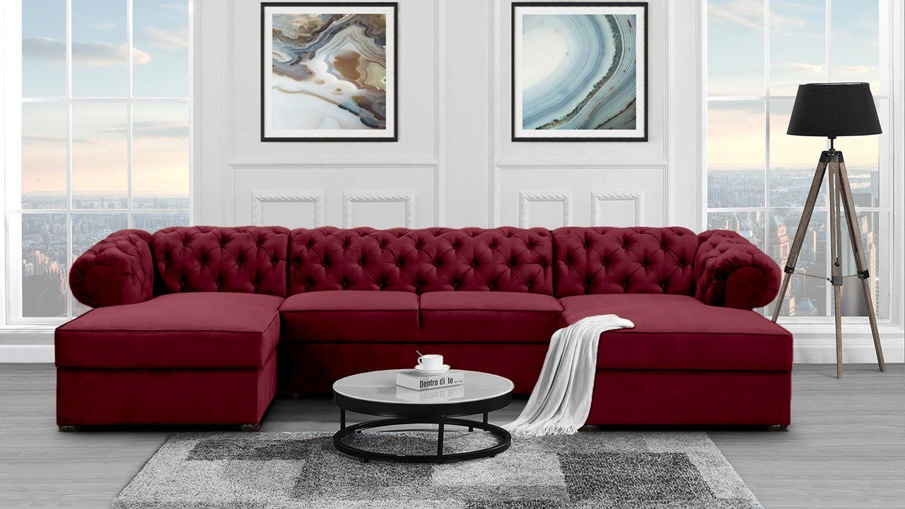 Beautysofa Ecksofa mit Schlaffunktion und zwei günstig online kaufen