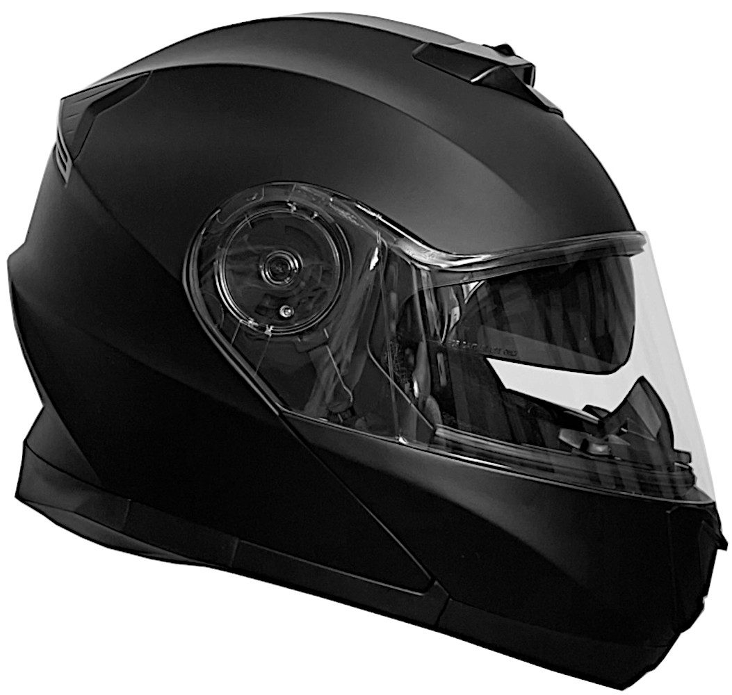RALLOX Helmets Motorradhelm Klapphelm RALLOX 160 matt schwarz Helm Rollerhelm S M L XL