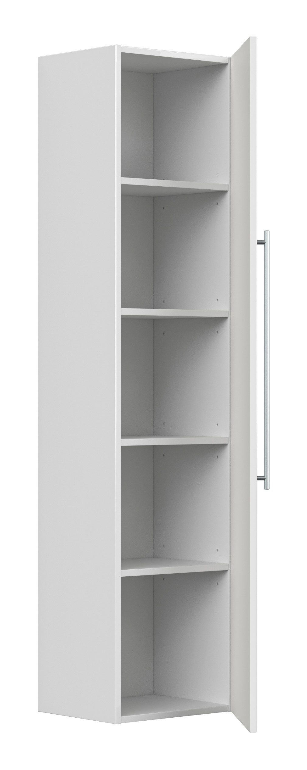 Posseik Hochschrank Badezimmer Hochschrank "Homeline" 150 cm Weiß Hochglanz
