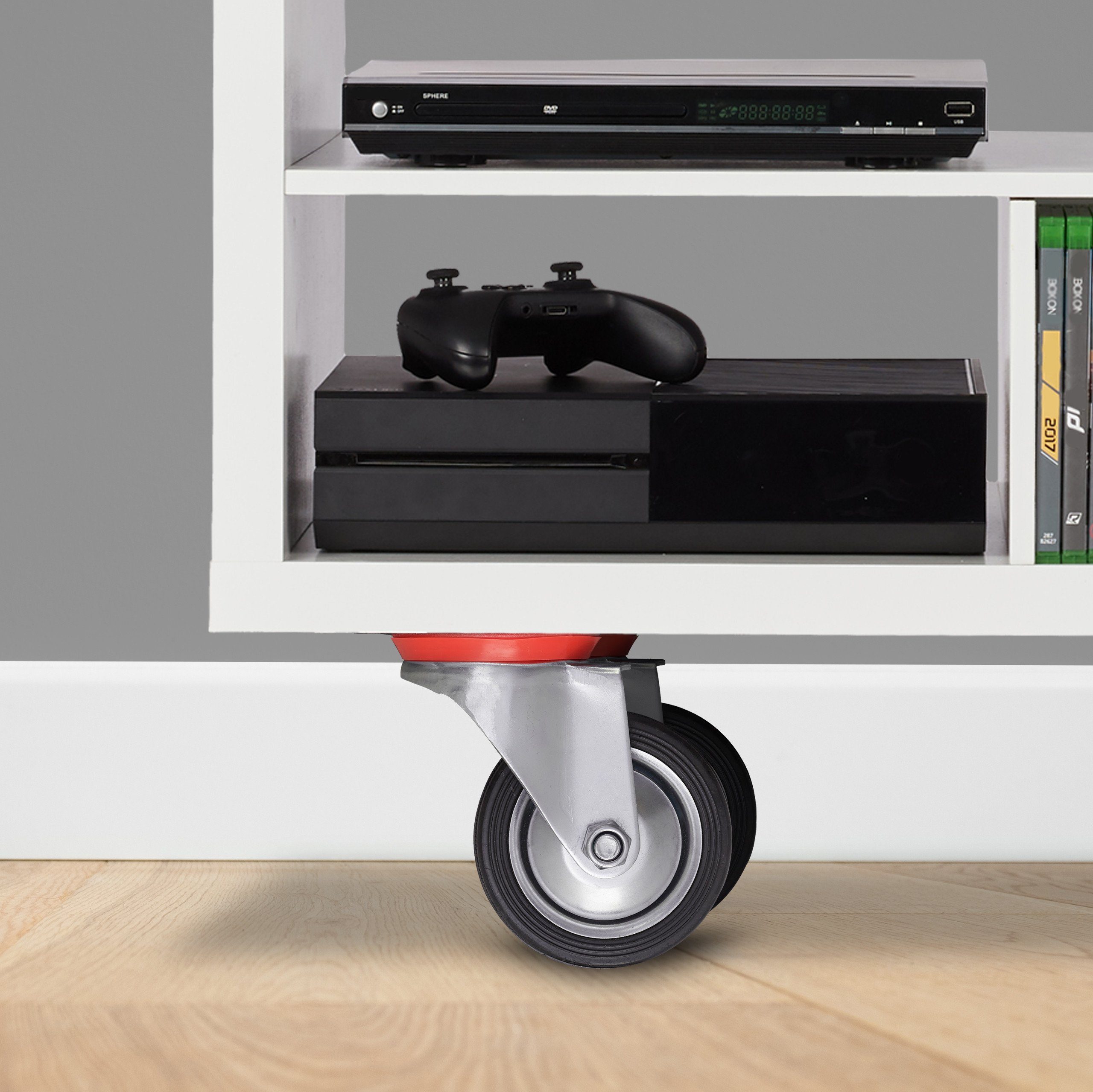 relaxdays Schwerlastregal Schwerlastrollen 4er Set, 75 mm günstig online kaufen