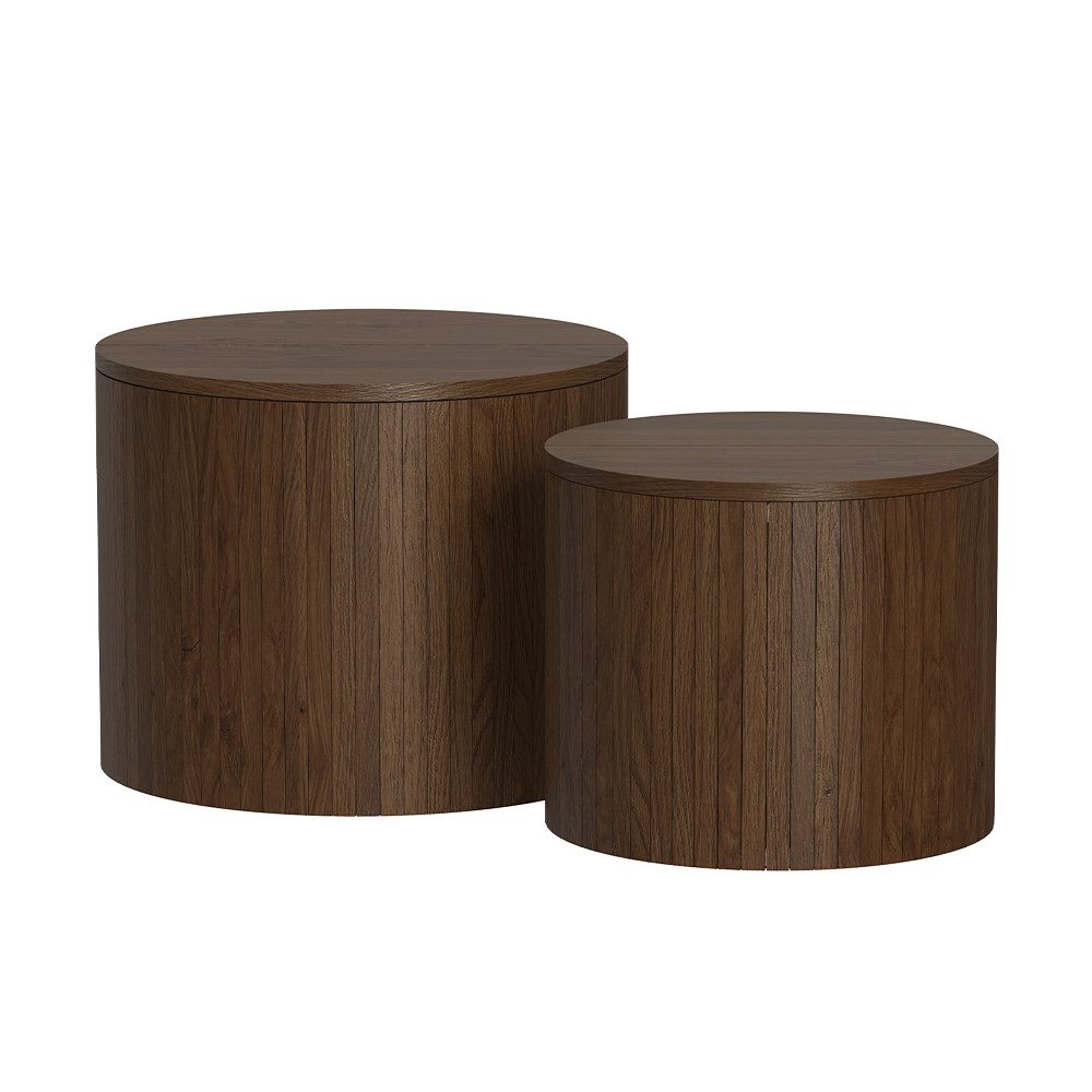 Vicco Couchtisch Tavilo, Walnuss, 48 x 48 cm 2 Teile günstig online kaufen