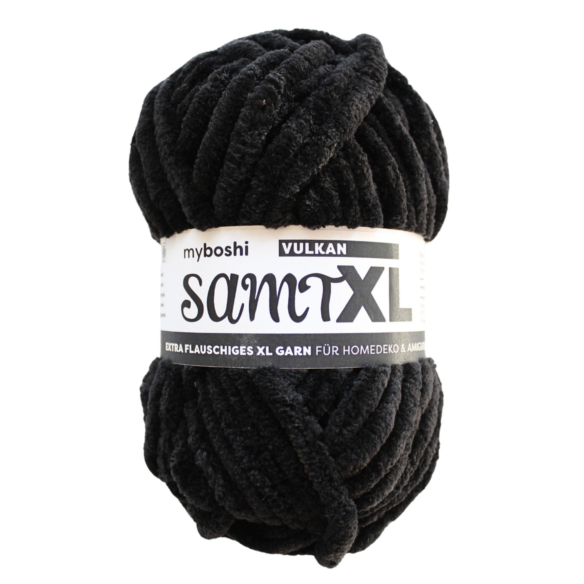 myboshi Samt XL, extra dickes Chenillegarn, super chunky Häkelwolle, 40 m (1-St), Uni