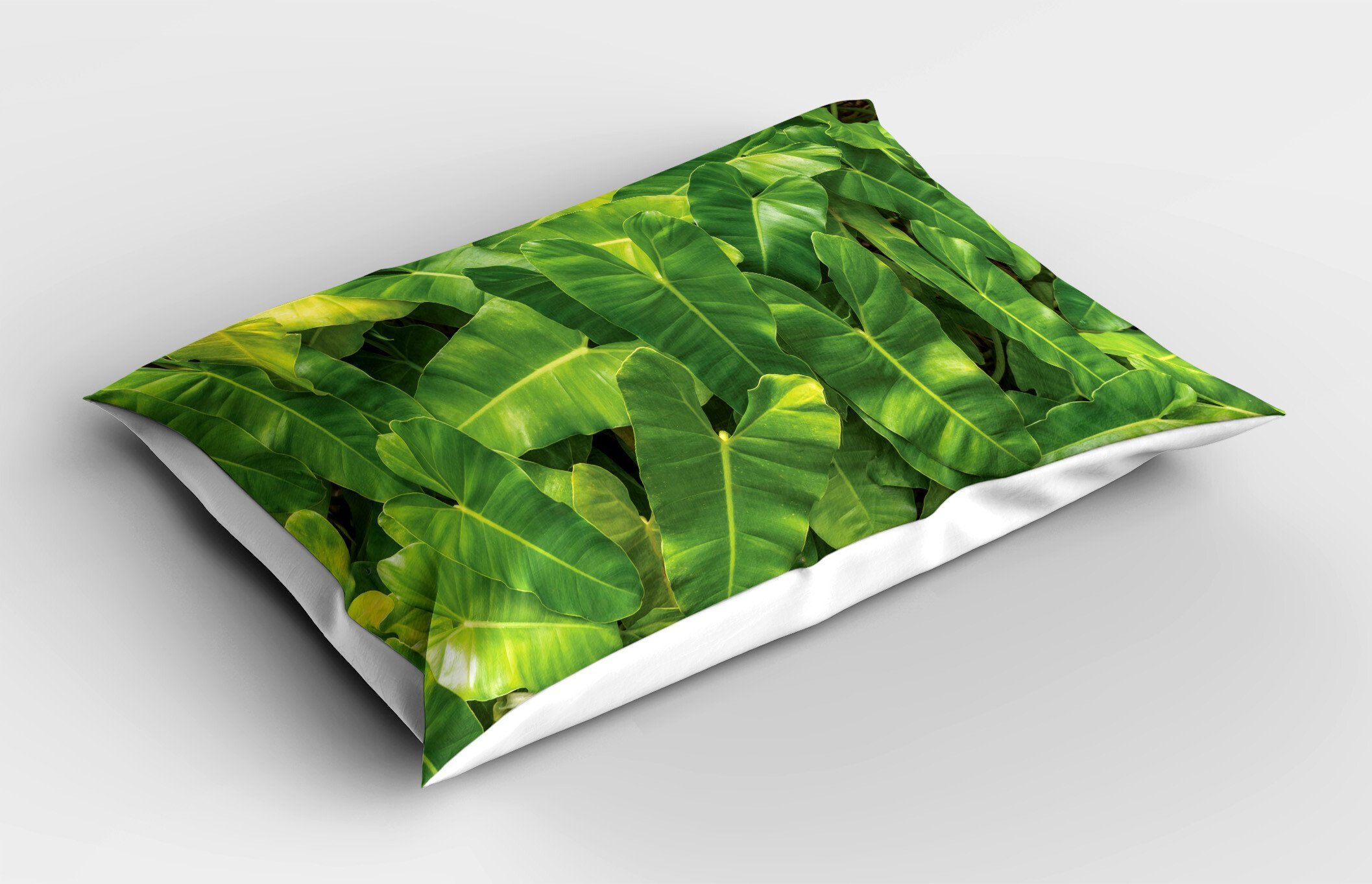 Kissenbezüge Dekorativer Queen Size Gedruckter Stück), Botanik Tropic von Philodendron Foto Kopfkissenbezug, (1 Abakuhaus