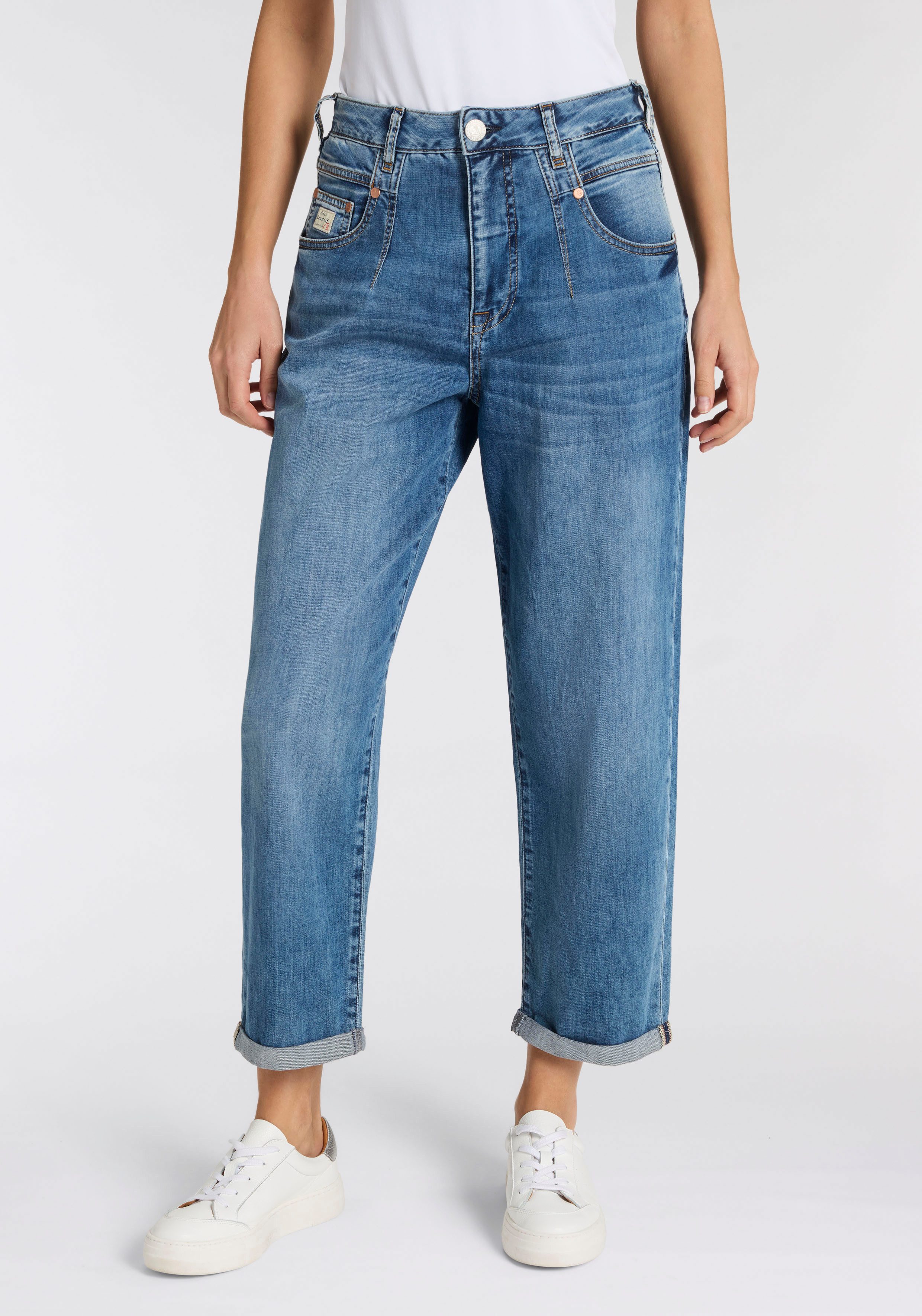 Herrlicher Straight-Jeans Brooke Denim Light krempelbar