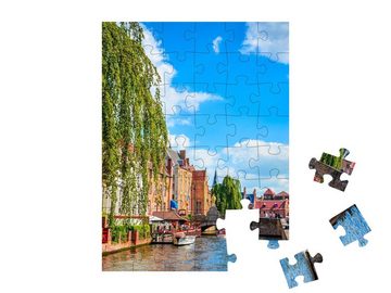puzzleYOU Puzzle Kanal und traditionelle Häuser in Brügge, Belgien, 48 Puzzleteile, puzzleYOU-Kollektionen