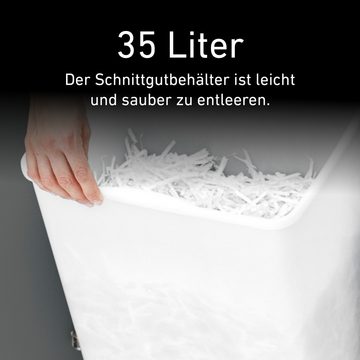 EBA Aktenvernichter 1624 C Partikelschnitt 2 x 15 mm, Made in Germany, Sicherheitsstufe P-5, 35 Liter