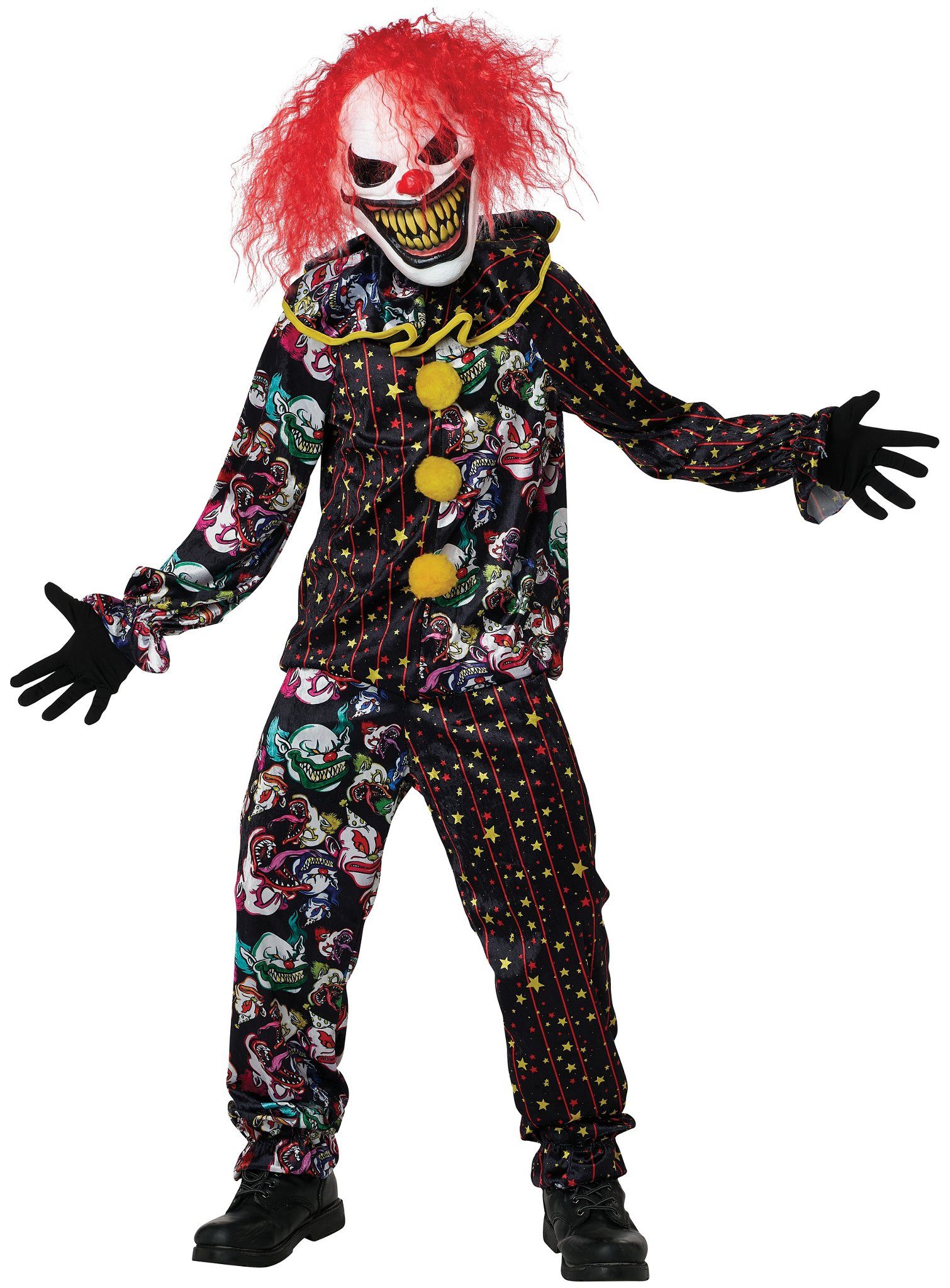 Metamorph Clown-Kostüm Crazy Comic Clown Kostüm für Kinder, Bunt ist nicht immer gleich lustig - wie dieser Horrorclown beweist