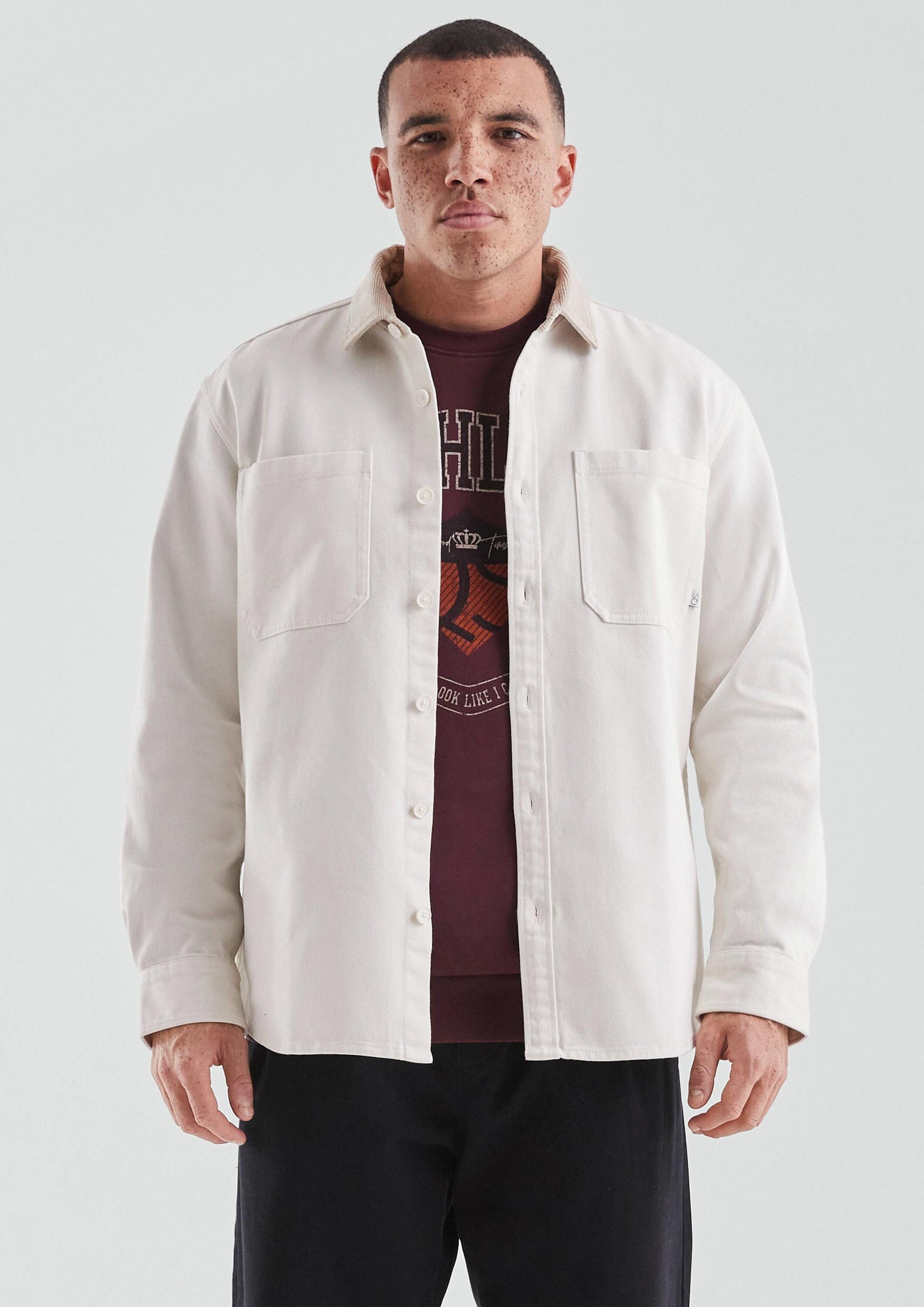 QS Hemdjacke Hemd Relaxed Fit: Overshirt