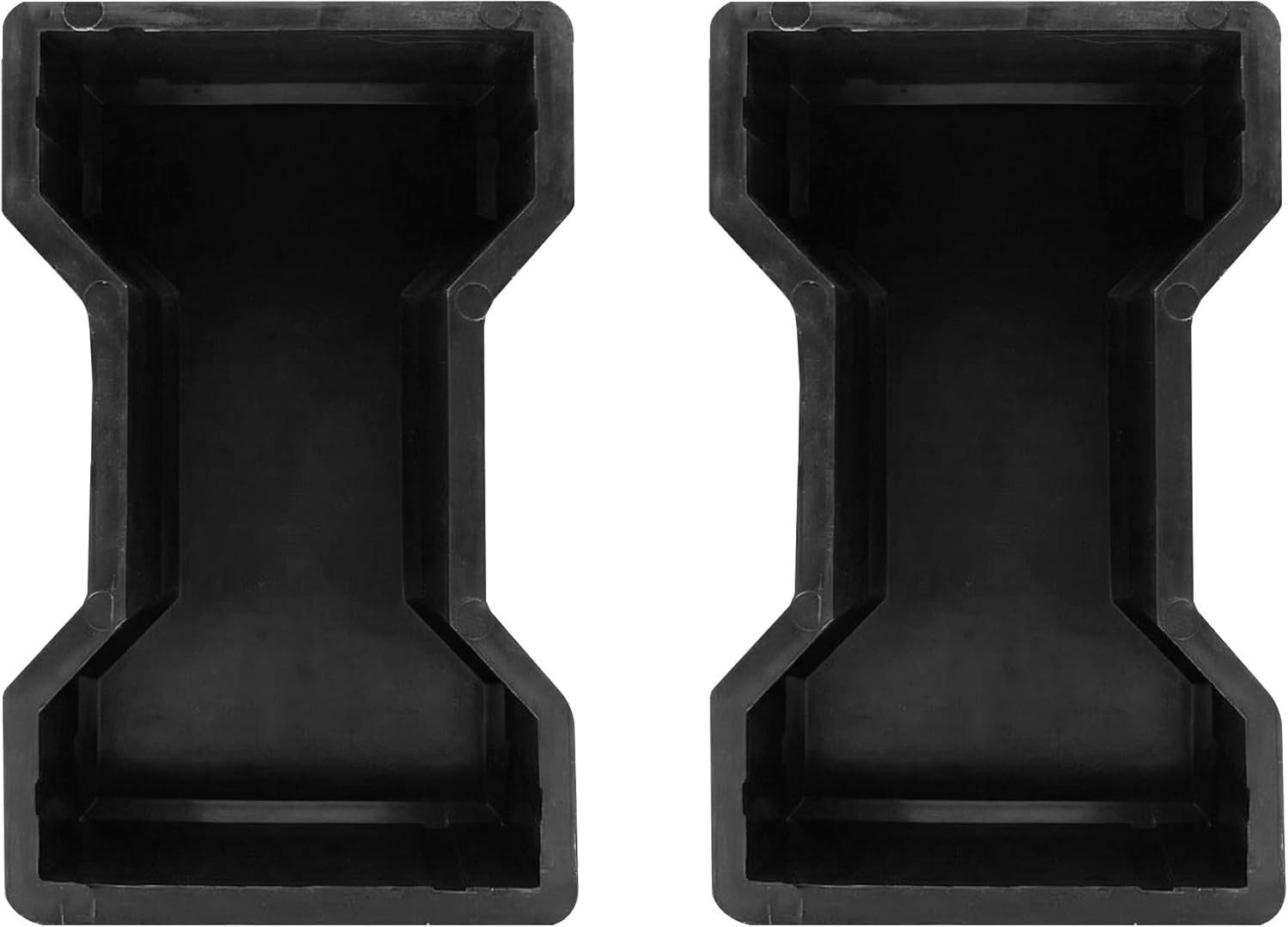 @tec Leichtbeton-Bauplatte Betonform Doppel-T Pflasterstein, (2-St), SCHALUNGSFORM Pflasterform Ziegelform Gehwegplatte Gießform Set