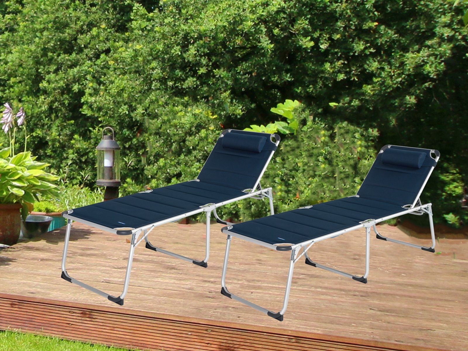 Setpoint Campingliege 2er SET Sonnenliege Garten & Balkon